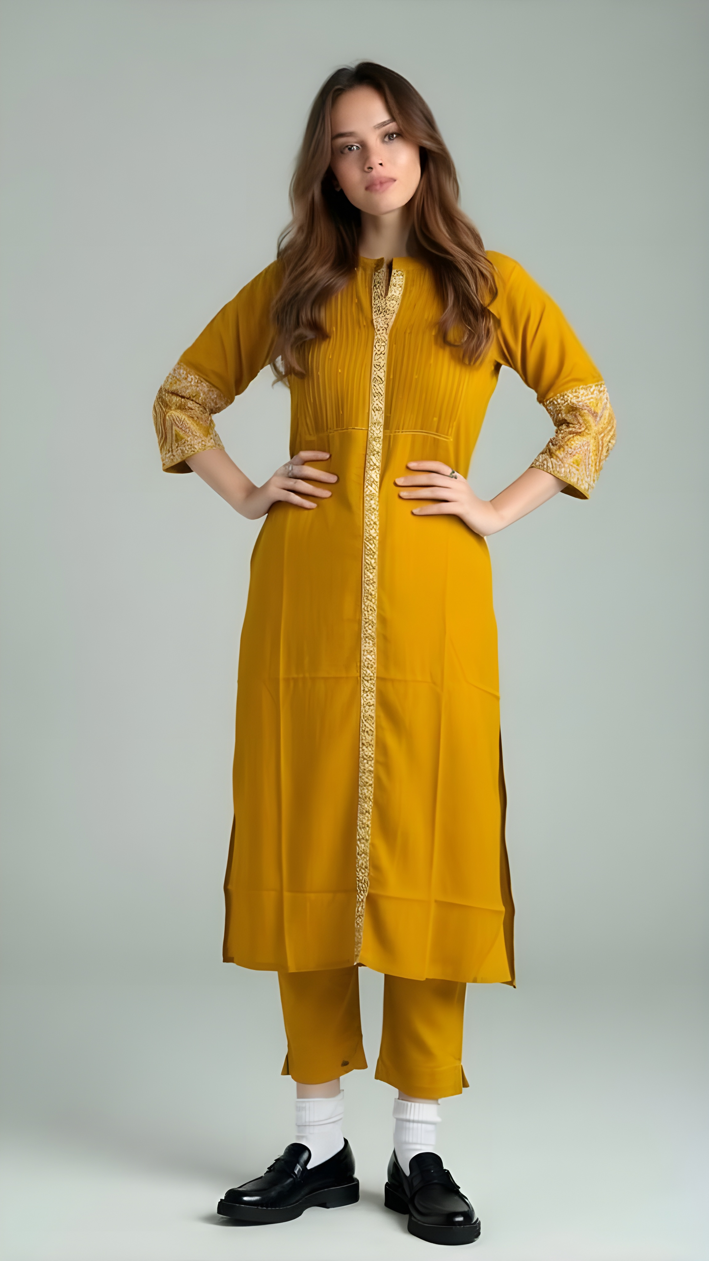 Mustard Floral Coord Set