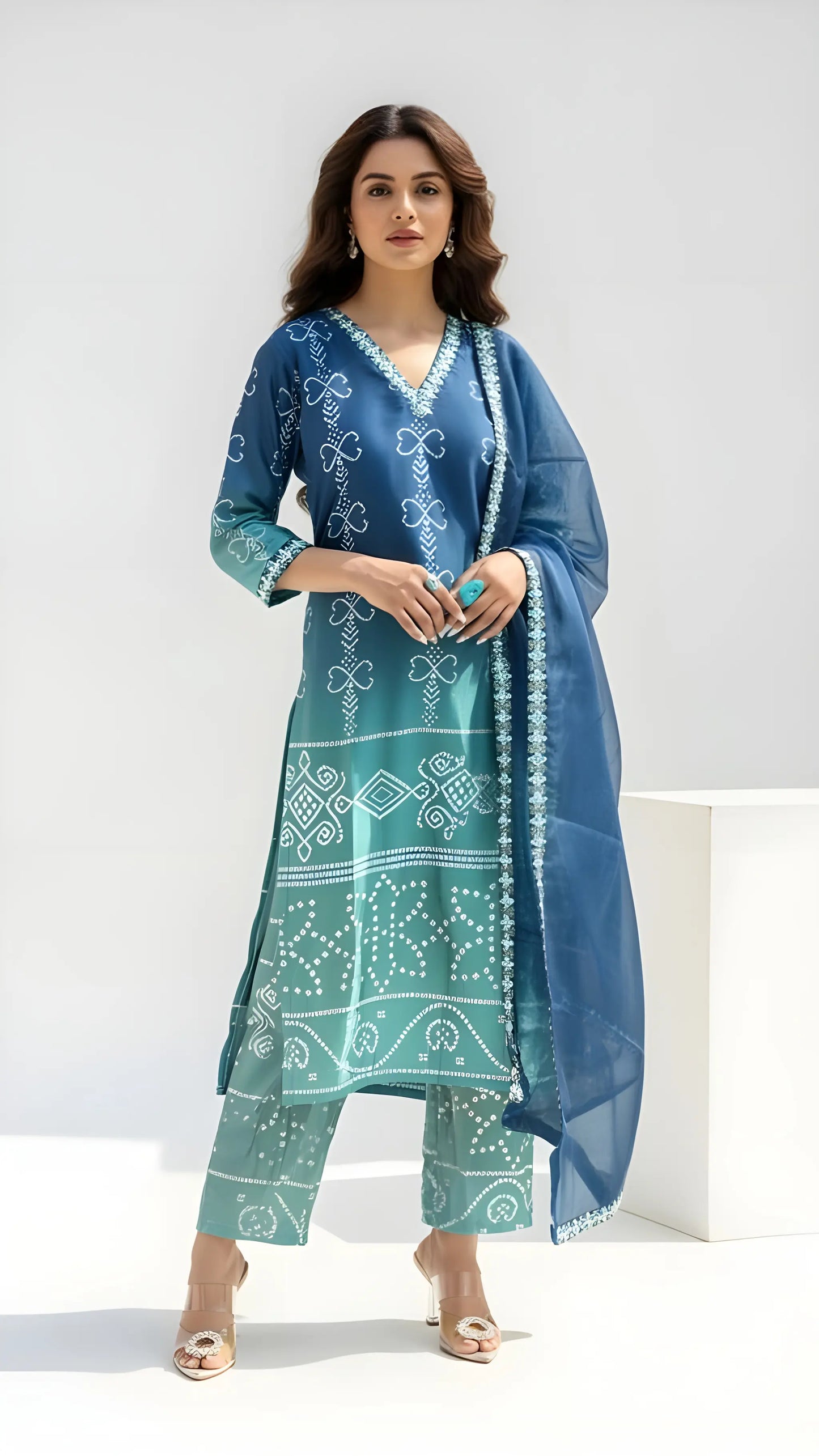 Aqua Rouge Kurthi Set