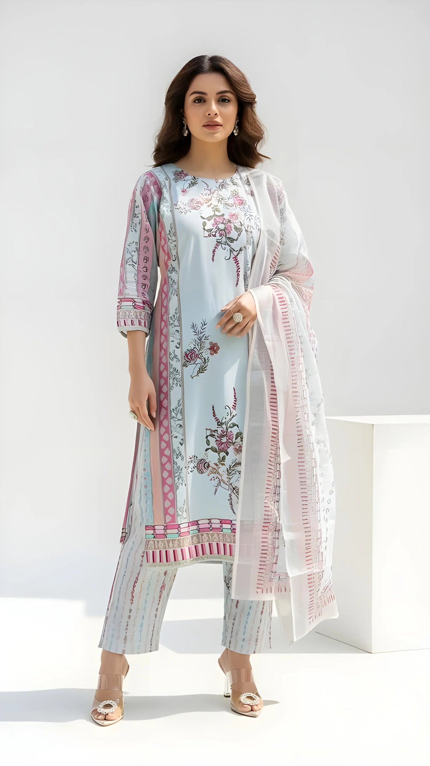 Mint Royal Kurthi Set