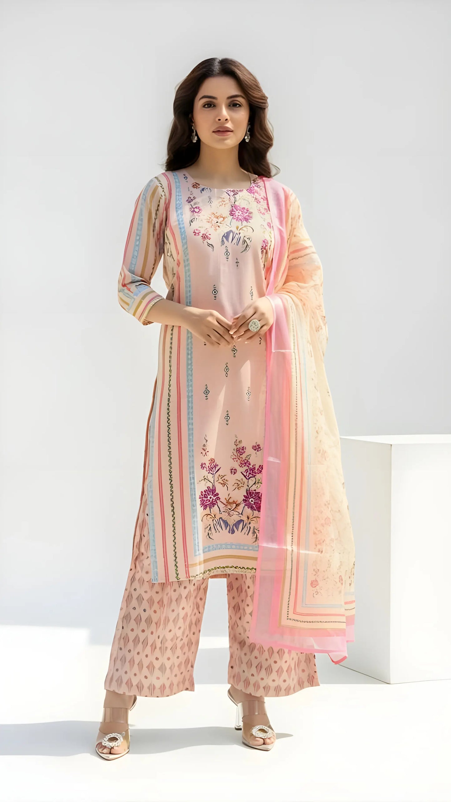 Sand Bloom Kurtha Suit Set
