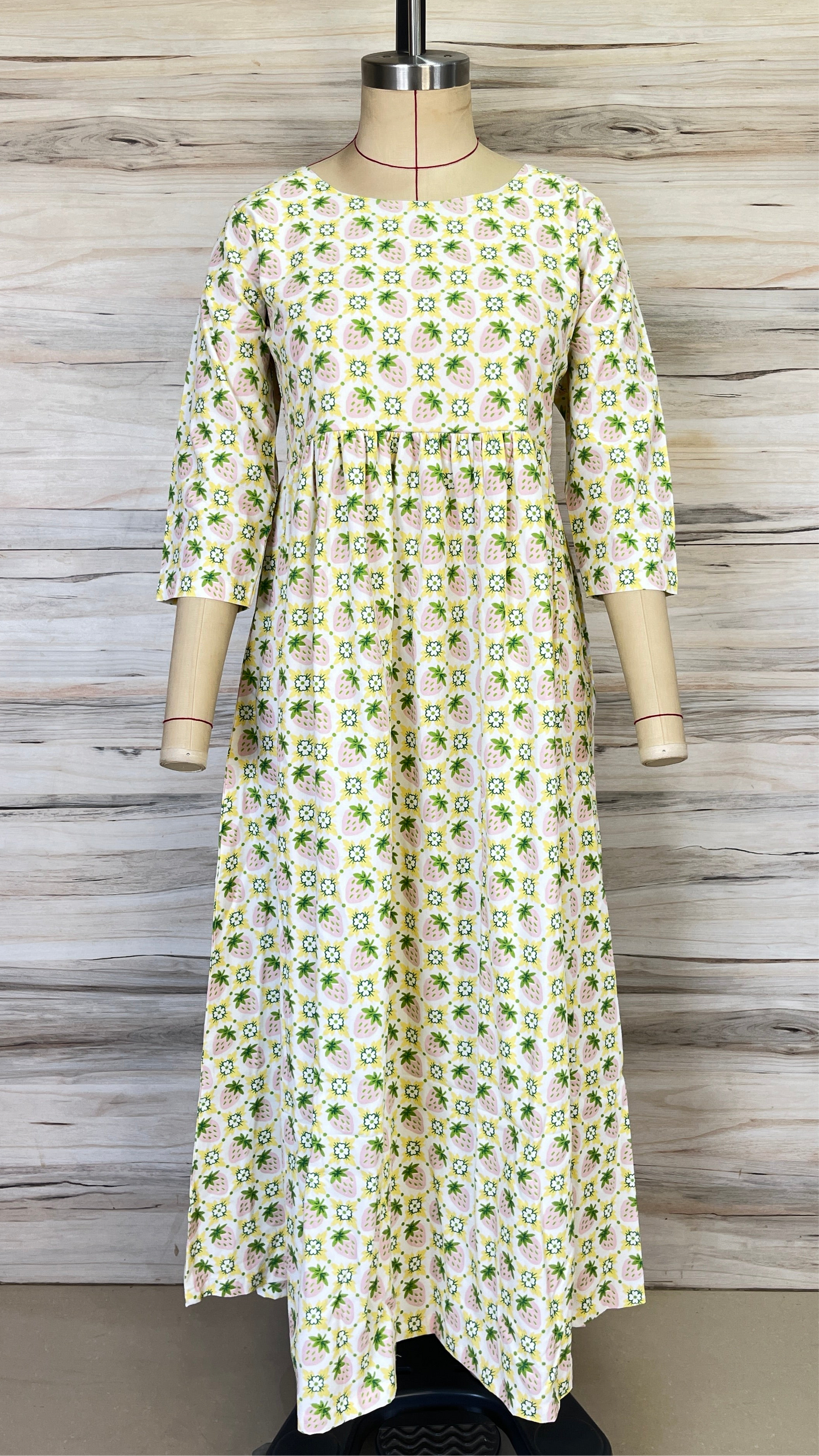 Strawberry Cotton Maxi Dress