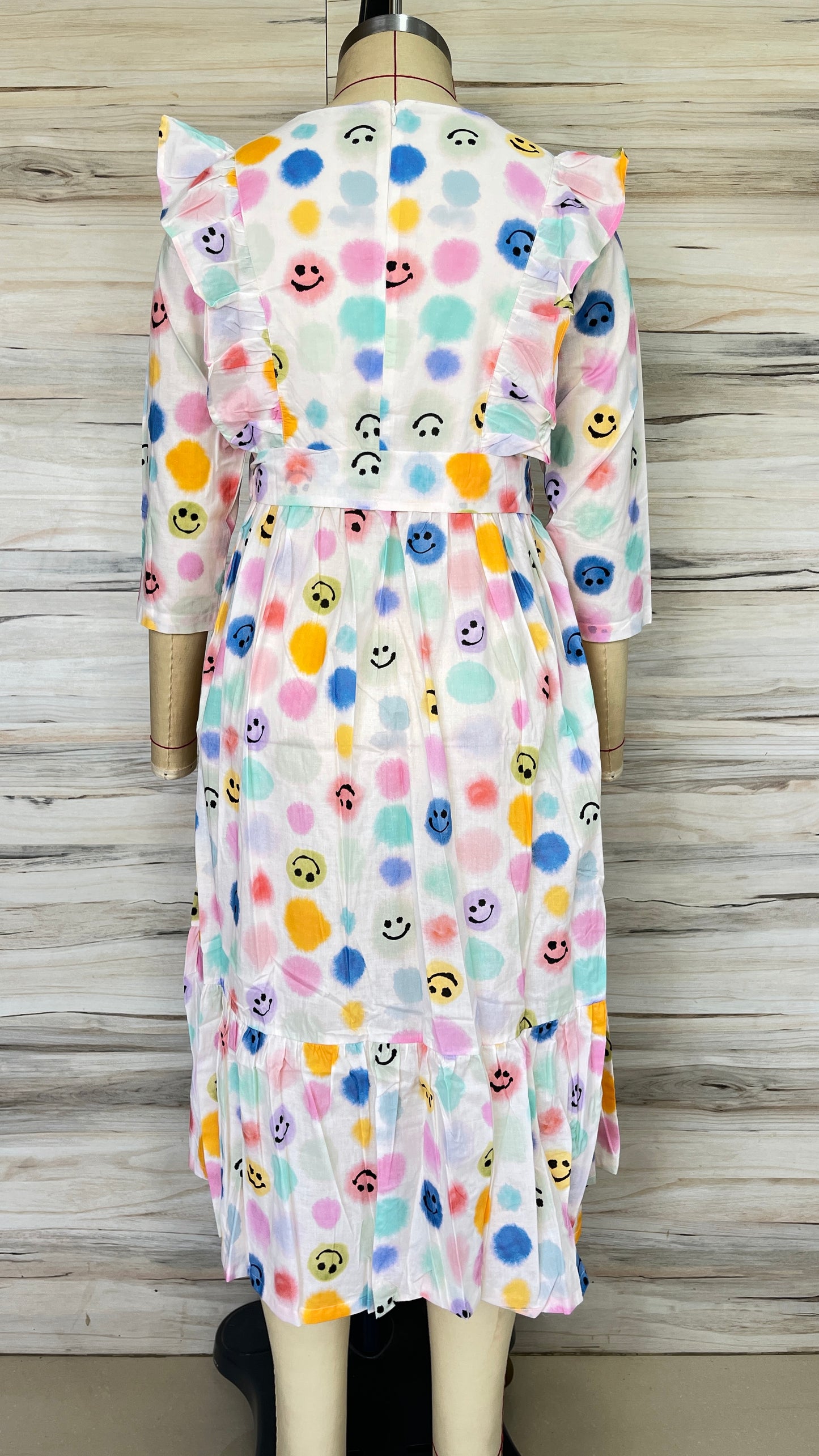 White Polka-dot Maxi Dress