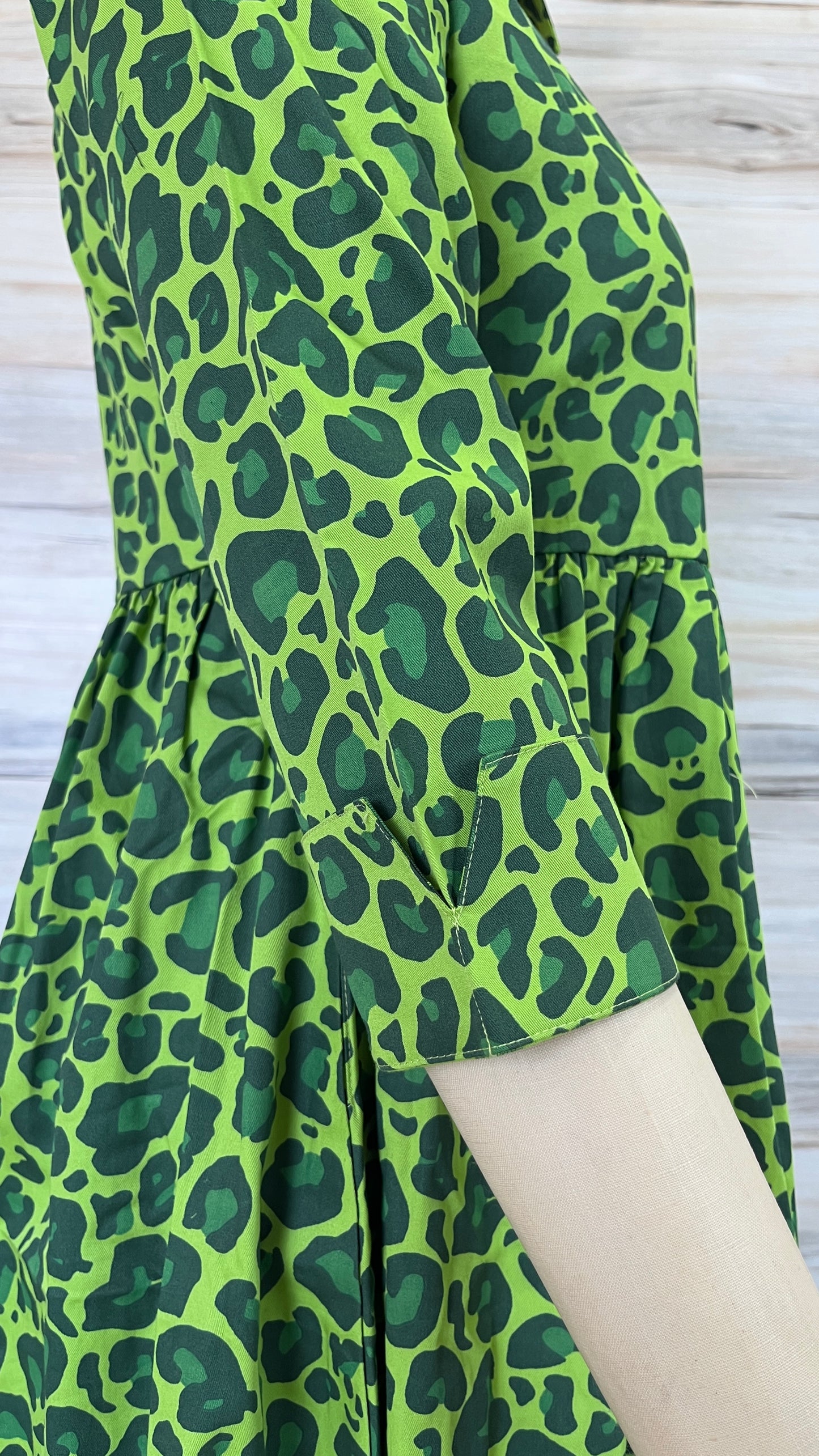 Emerald Green Leopard Dress