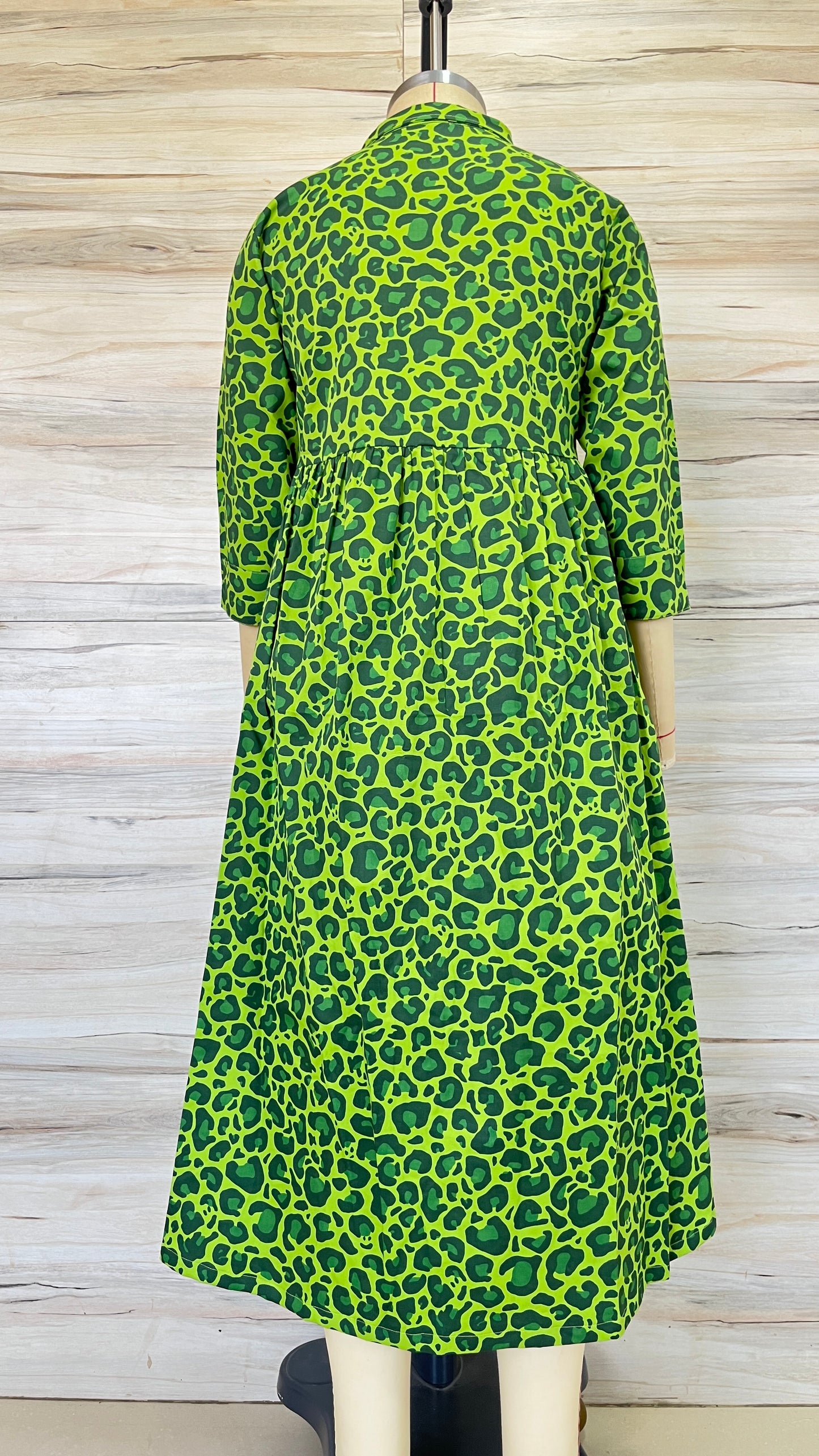 Emerald Green Leopard Dress
