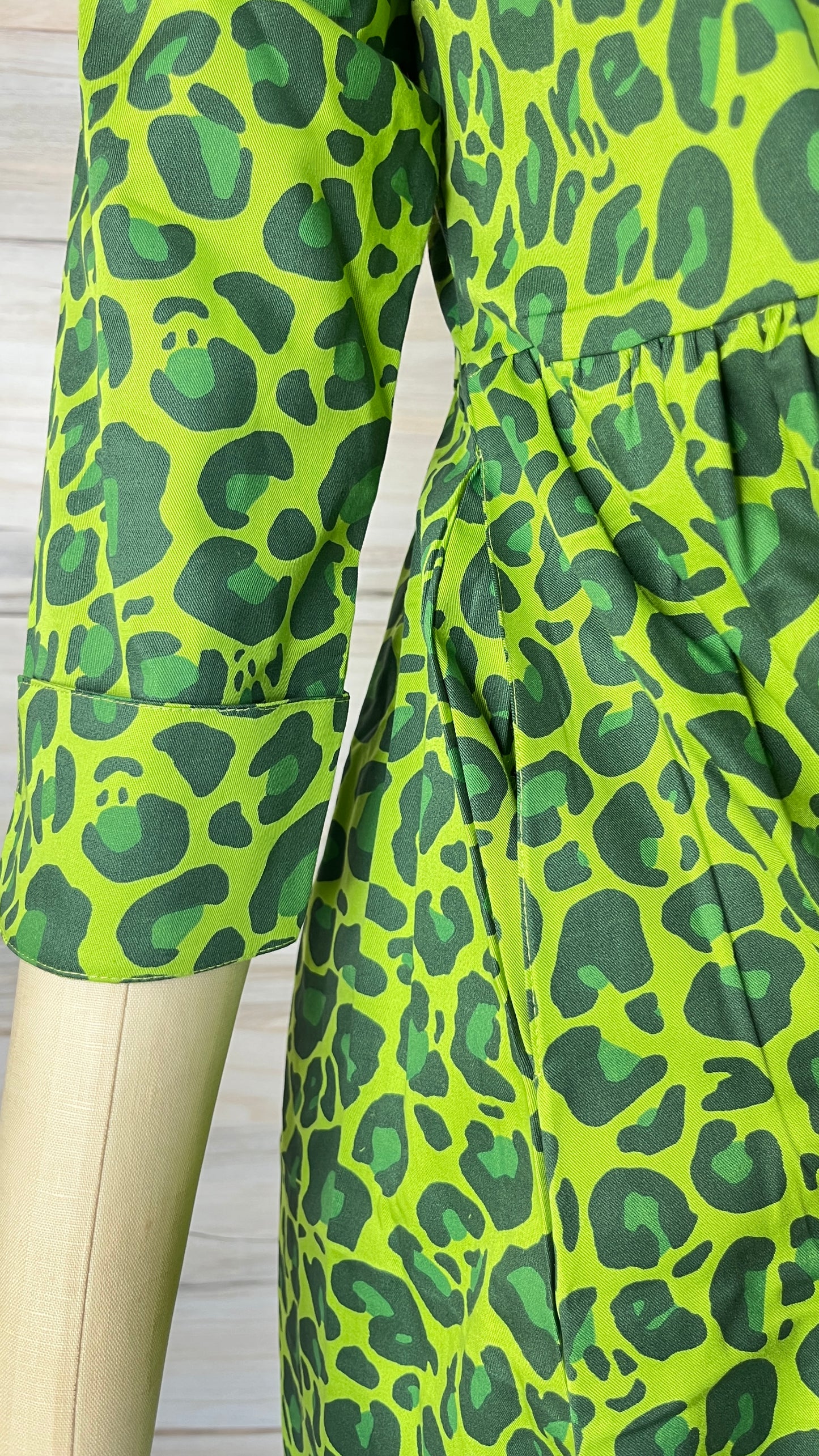 Emerald Green Leopard Dress