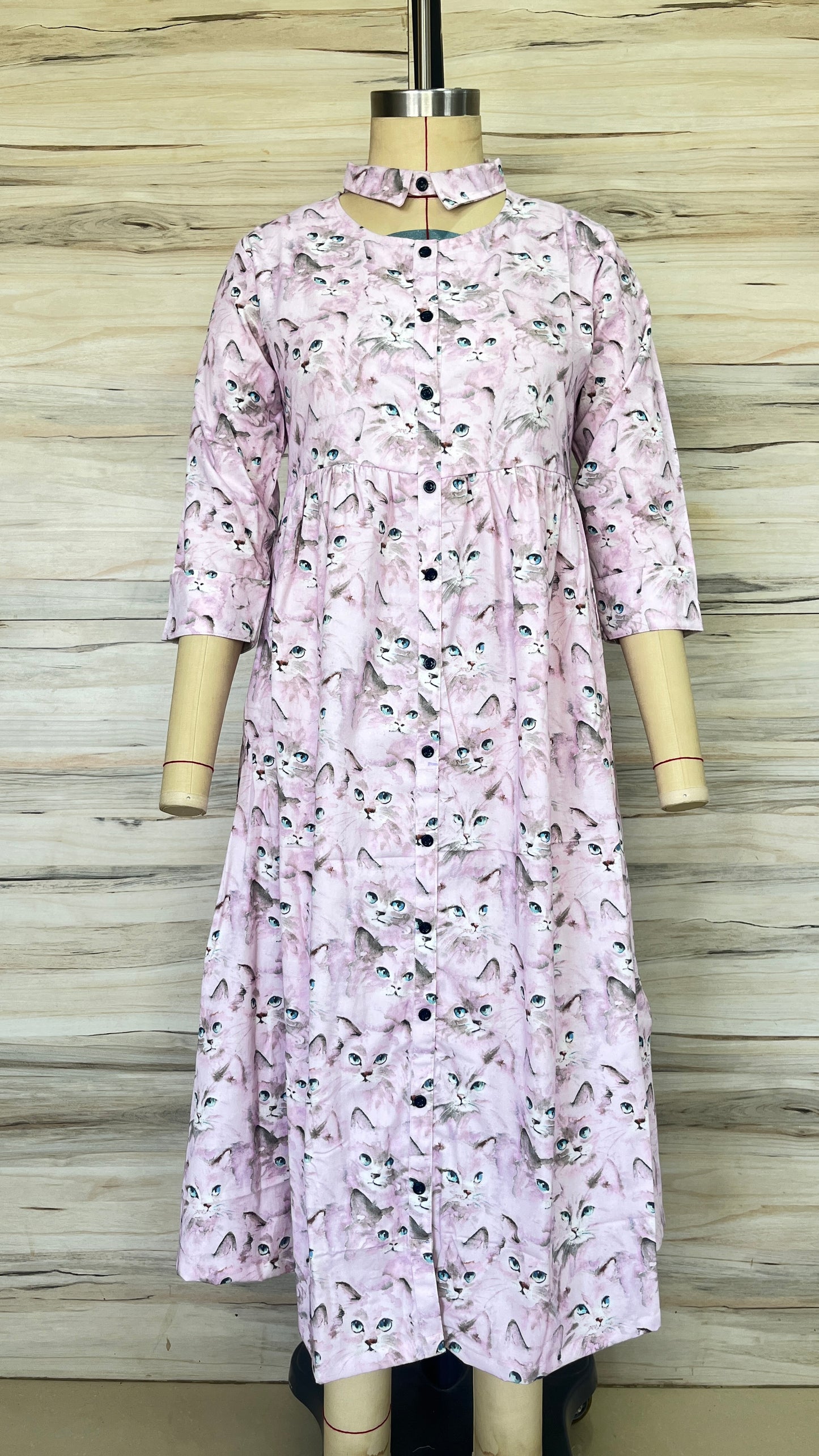 Lavender Kitten Maxi Dress