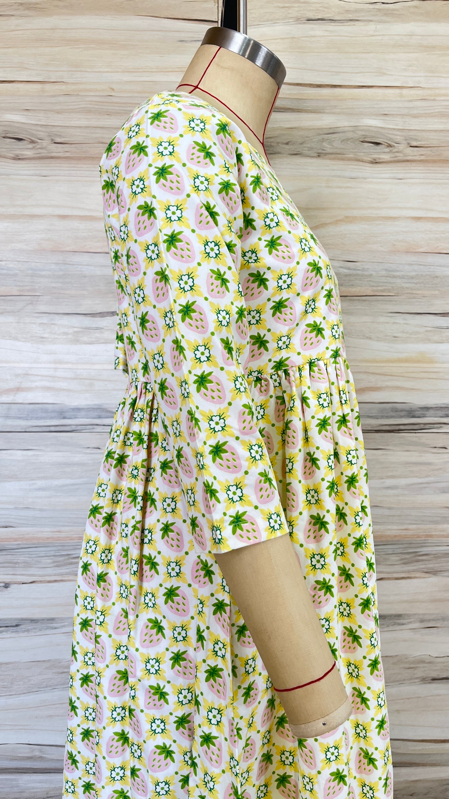 Strawberry Cotton Maxi Dress