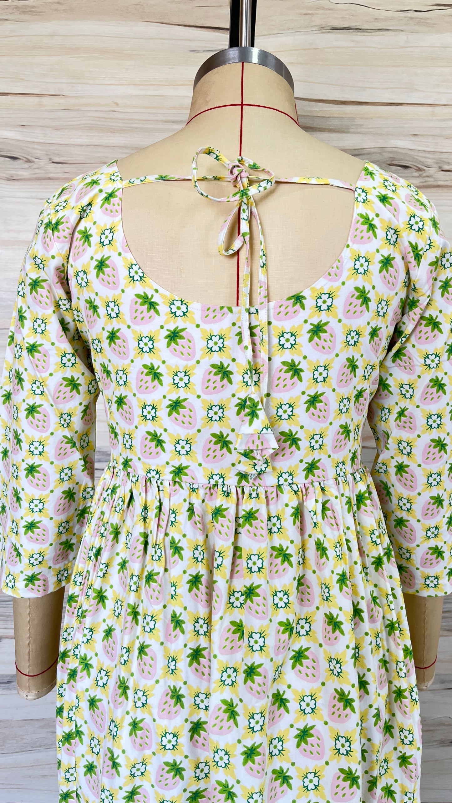 Strawberry Cotton Maxi Dress