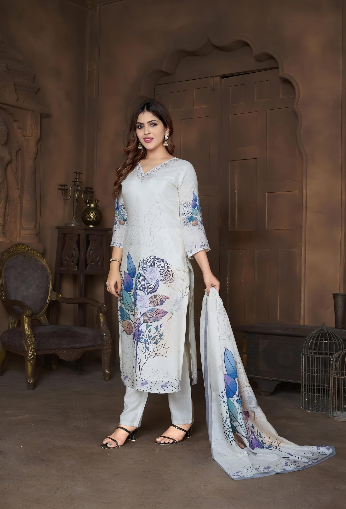 Frosted Bloom Kurthi Set
