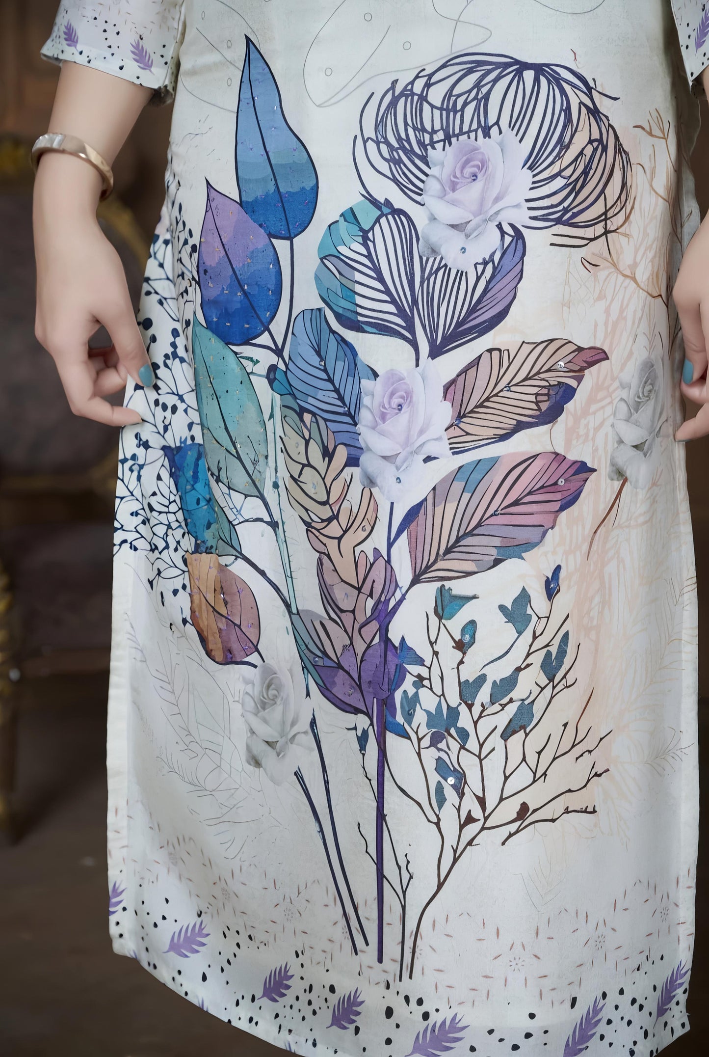 Frosted Bloom Kurthi Set