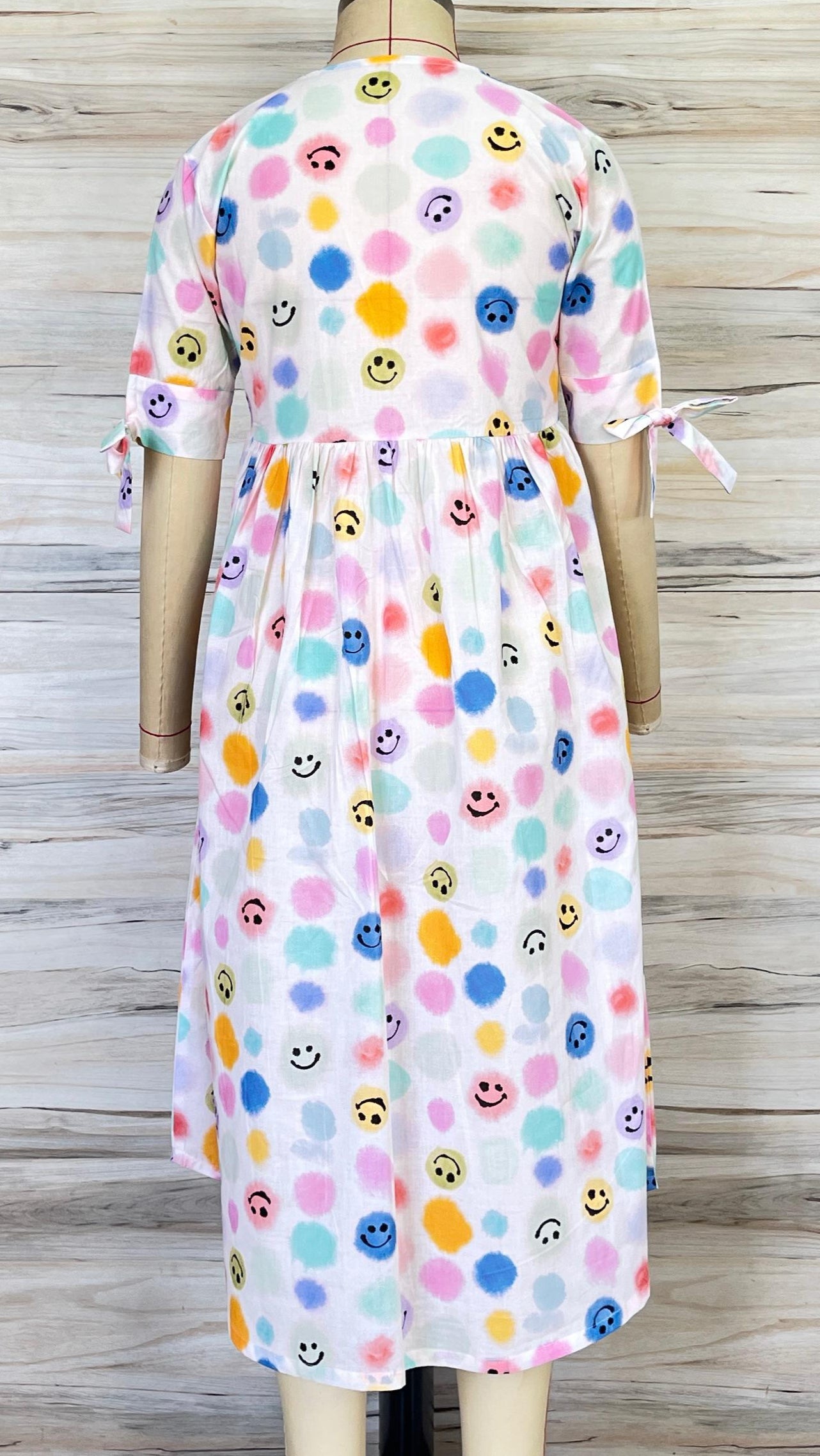 White Smiley Maxi Dress