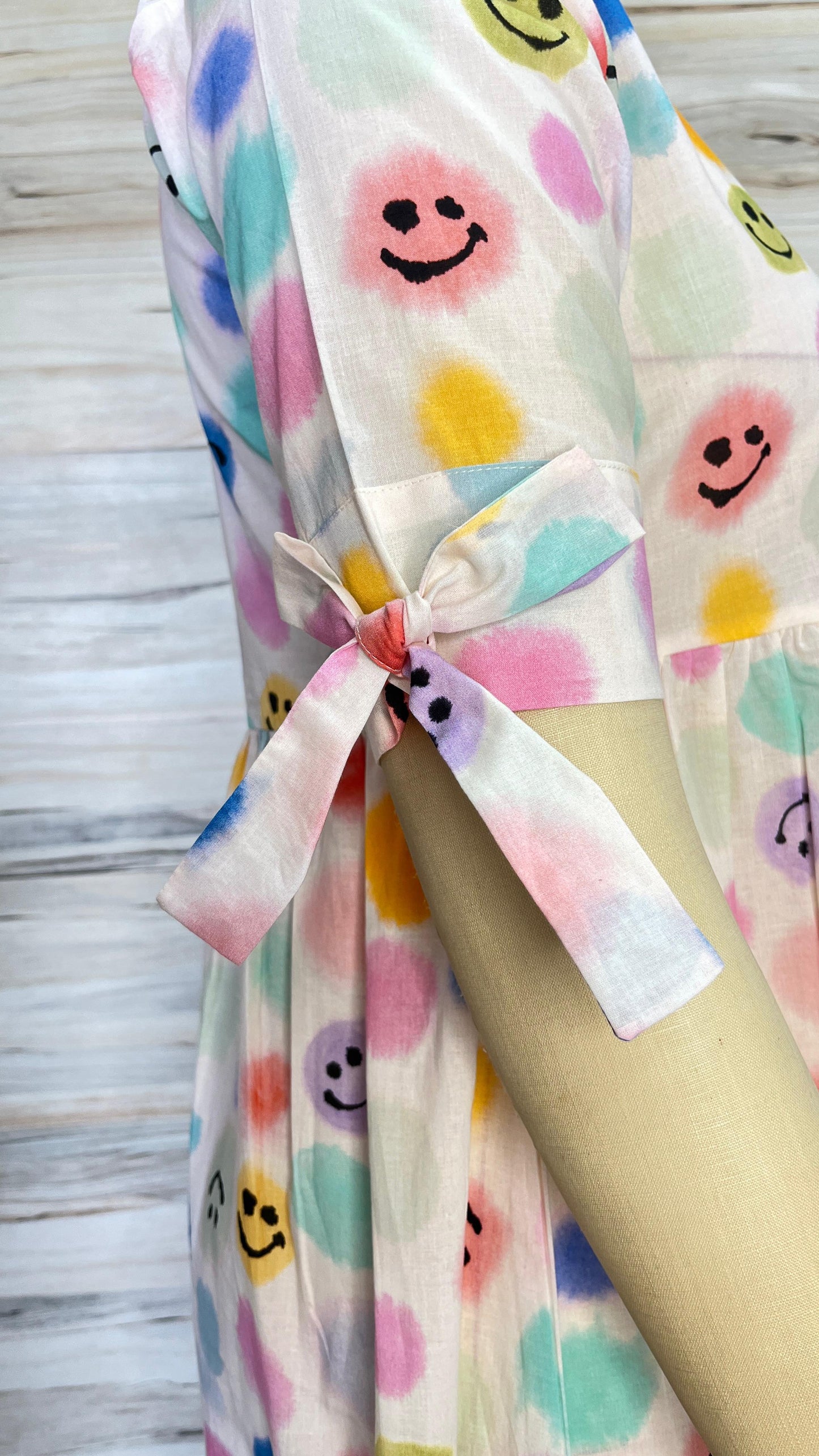 White Smiley Maxi Dress