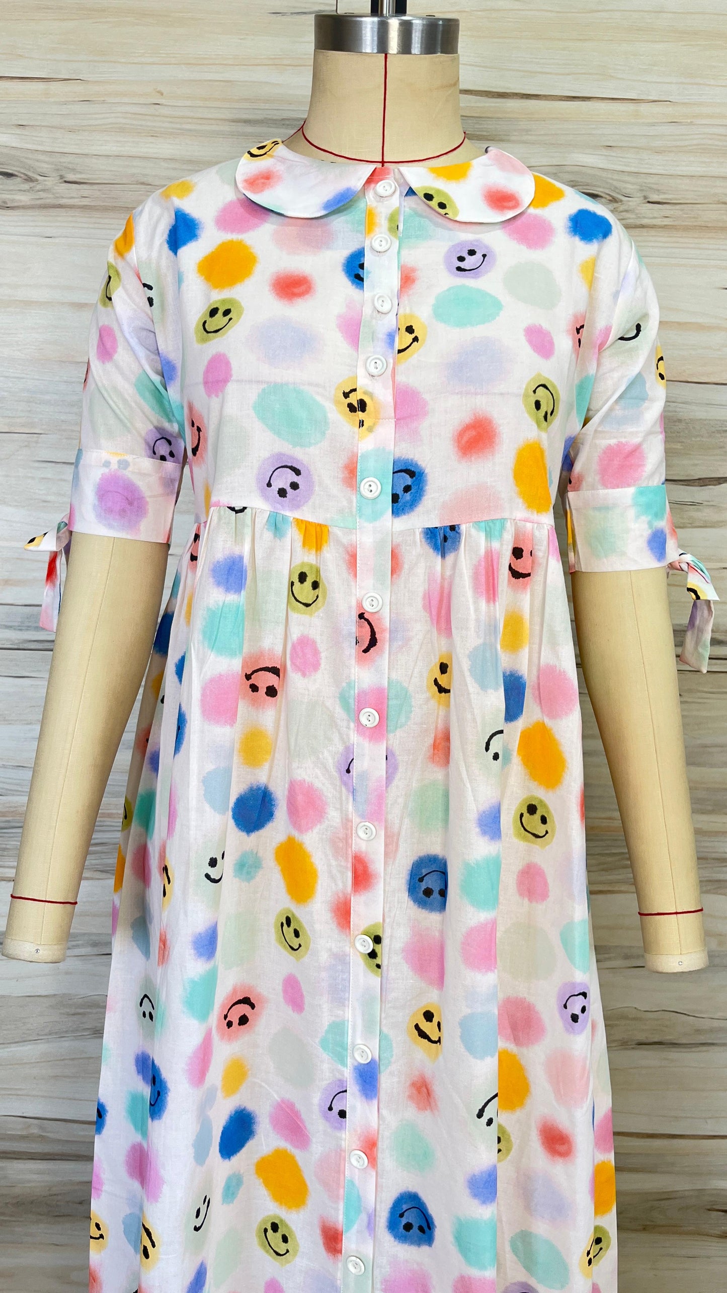 White Smiley Maxi Dress