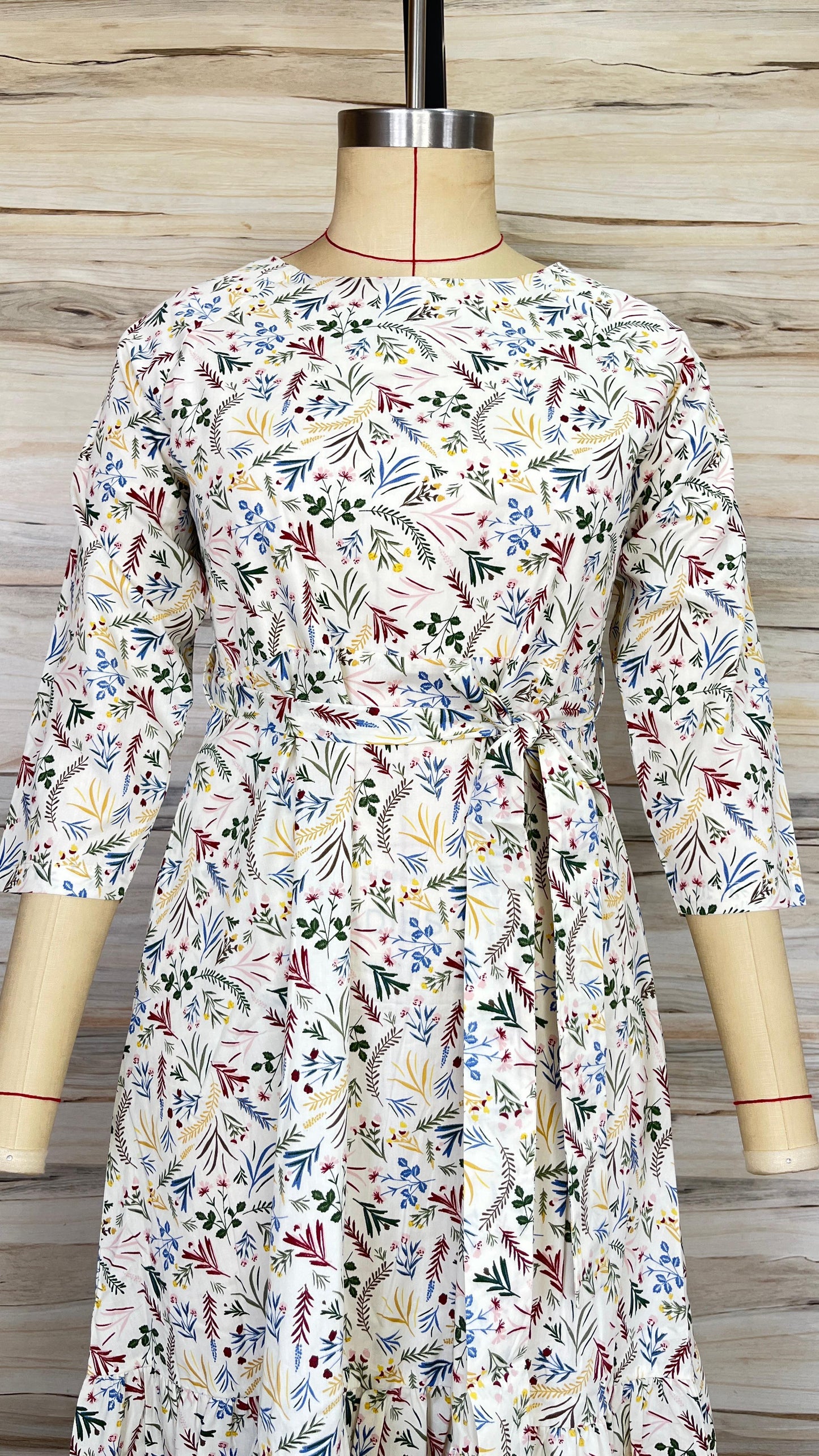 Ecru Floral Maxi Dress