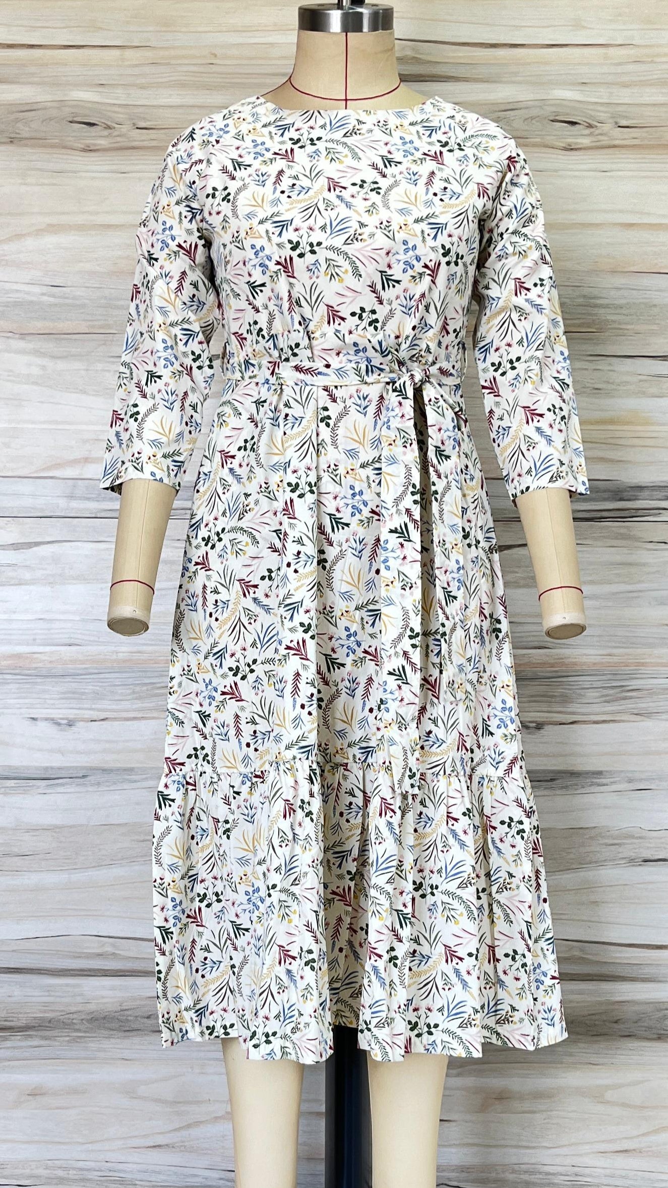 Ecru Floral Maxi Dress