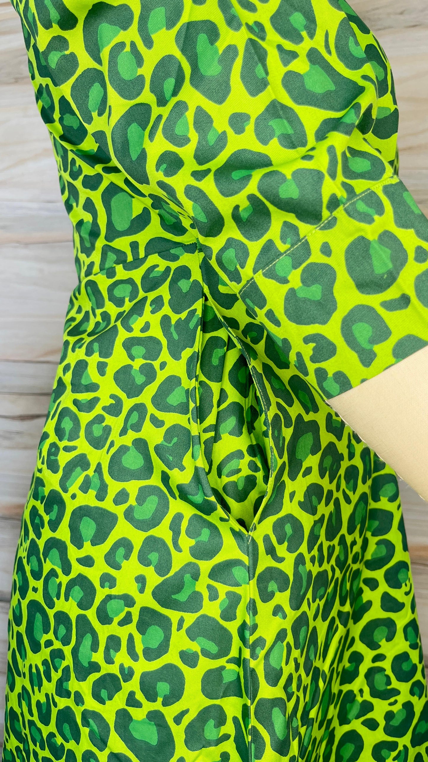 Neon Green Leopard Dress