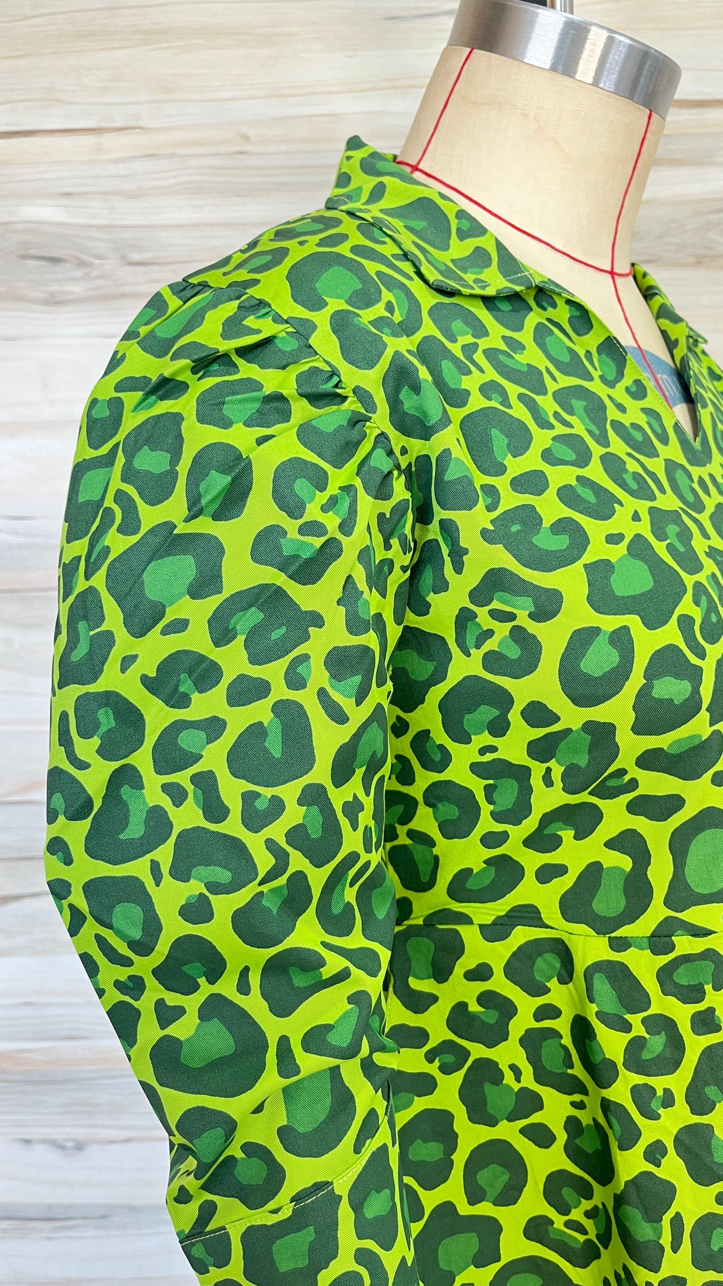 Neon Green Leopard Dress