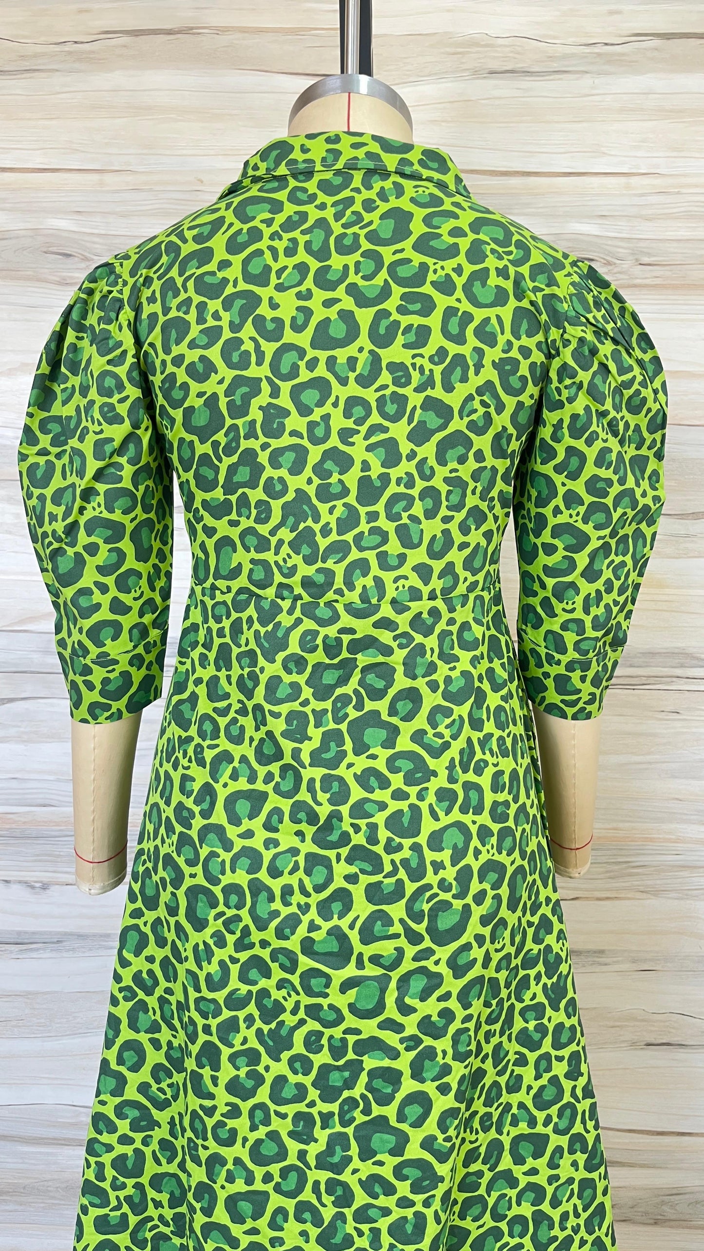 Neon Green Leopard Dress