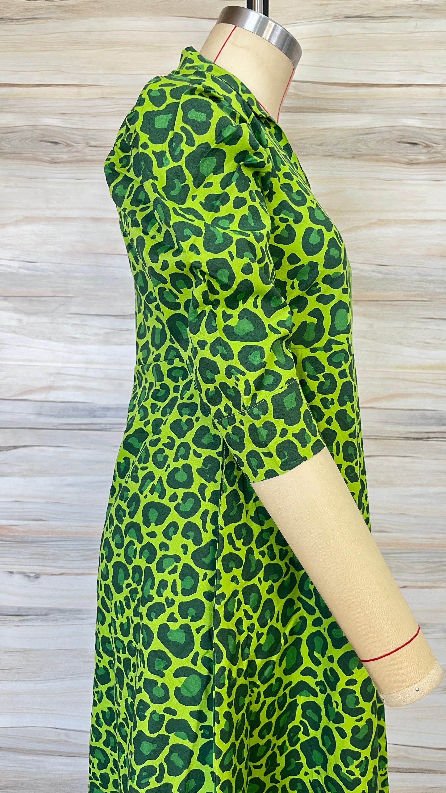 Neon Green Leopard Dress