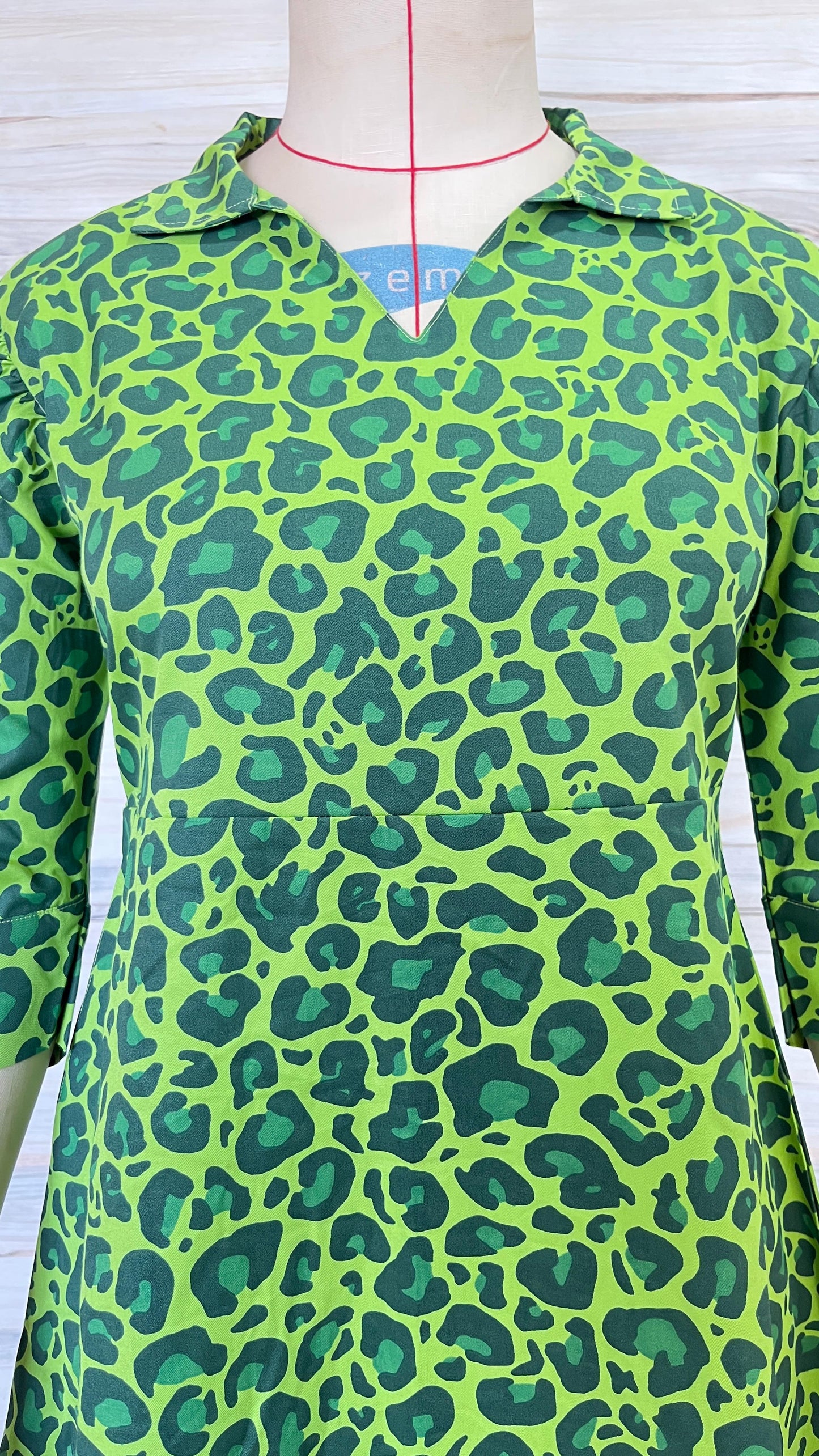 Neon Green Leopard Dress
