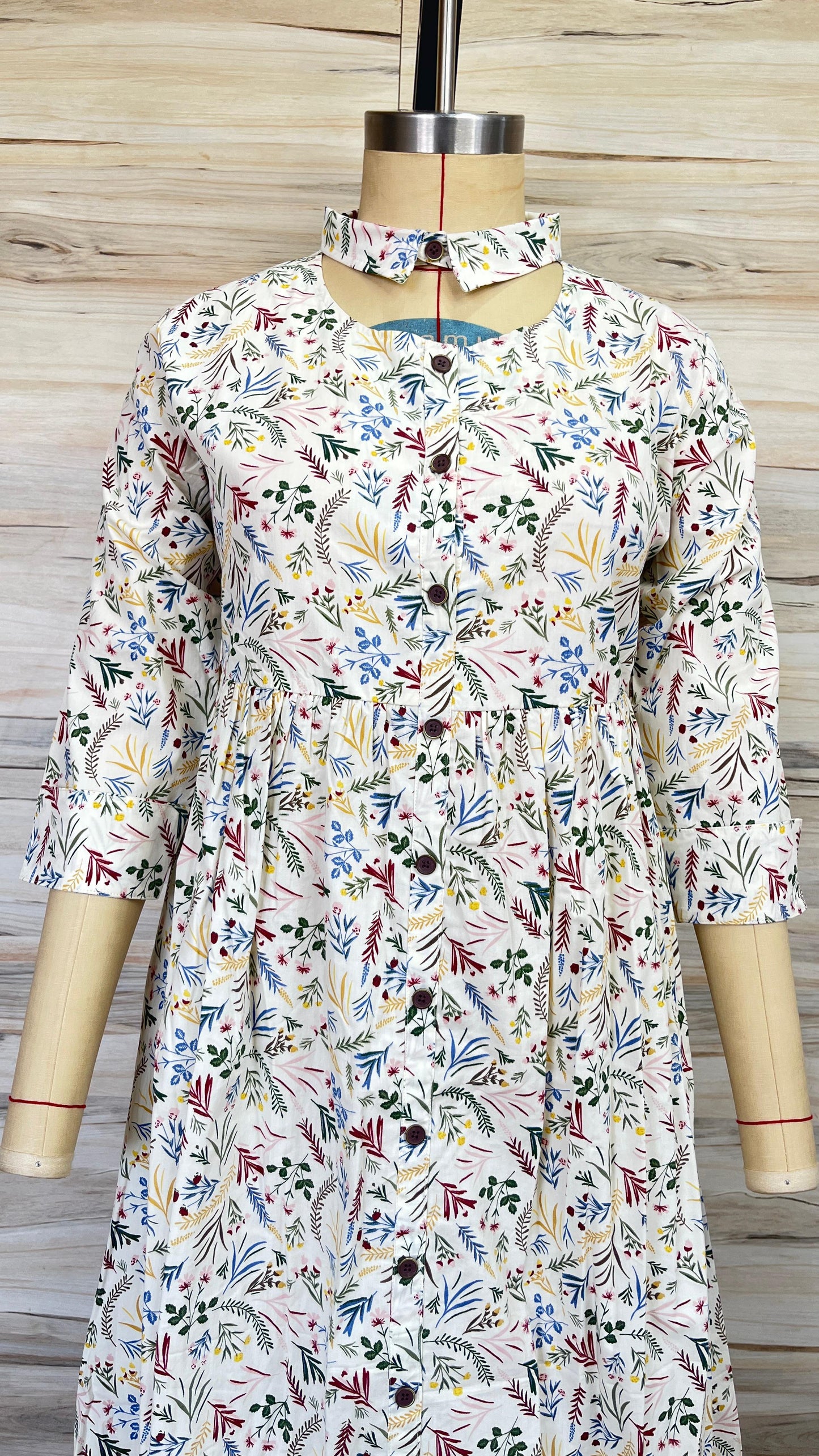 Ivory Floral Maxi Dress