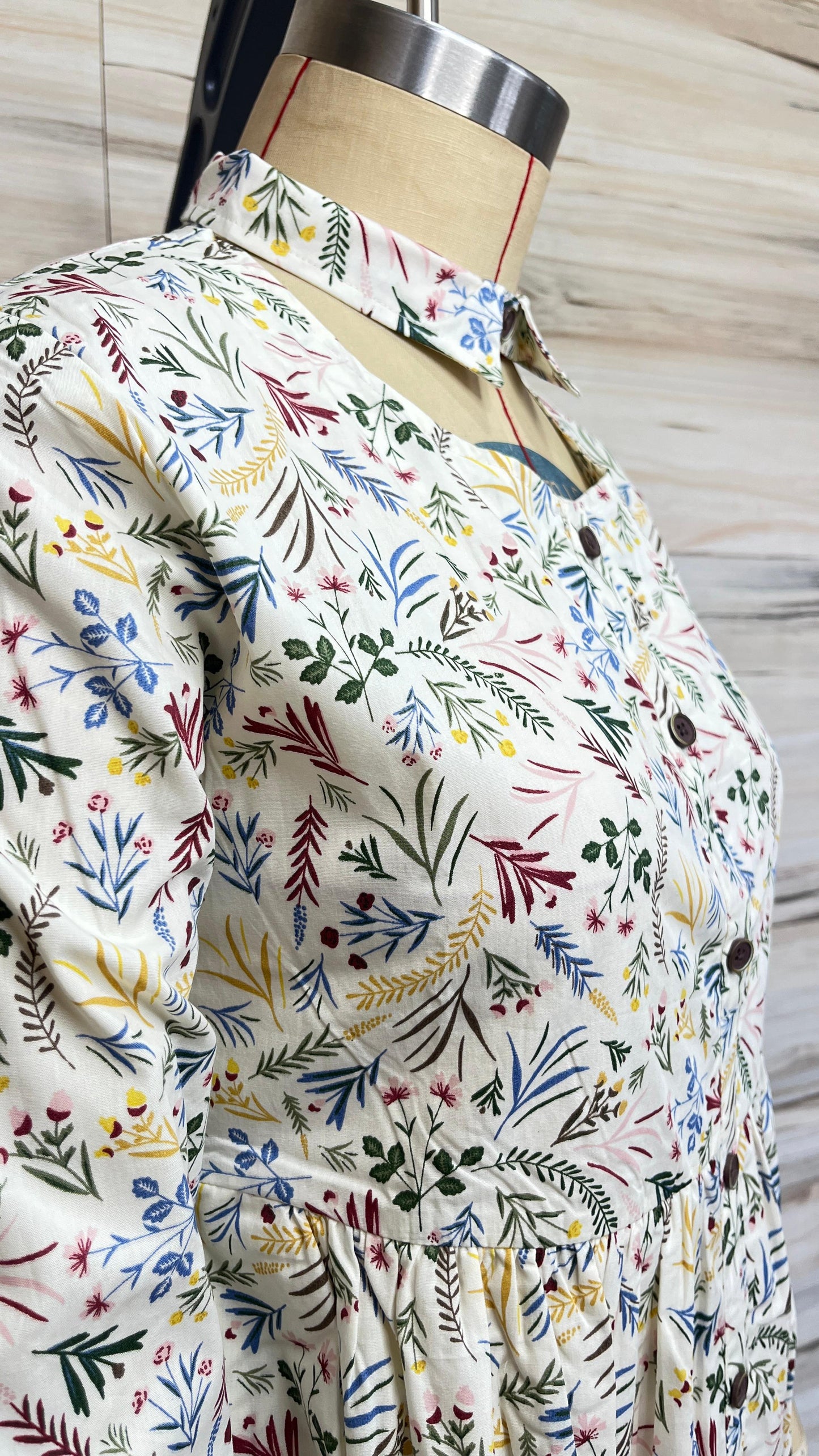 Ivory Floral Maxi Dress
