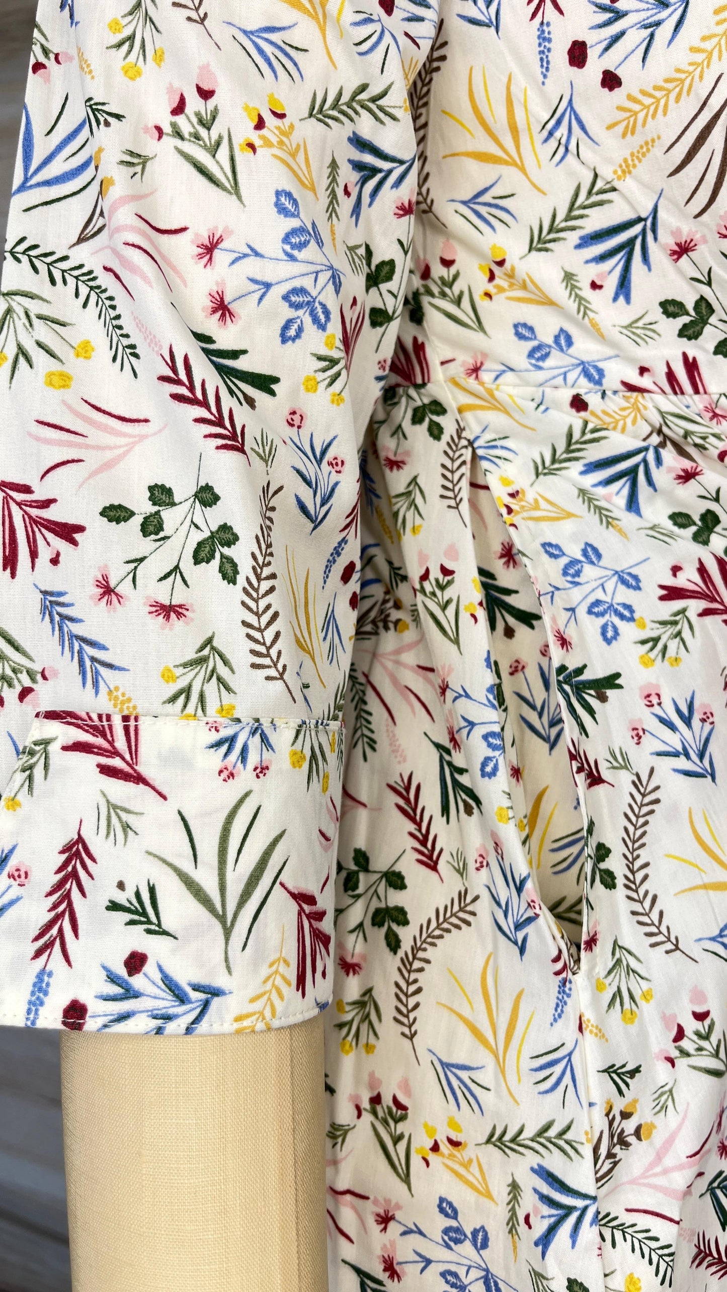 Ivory Floral Maxi Dress