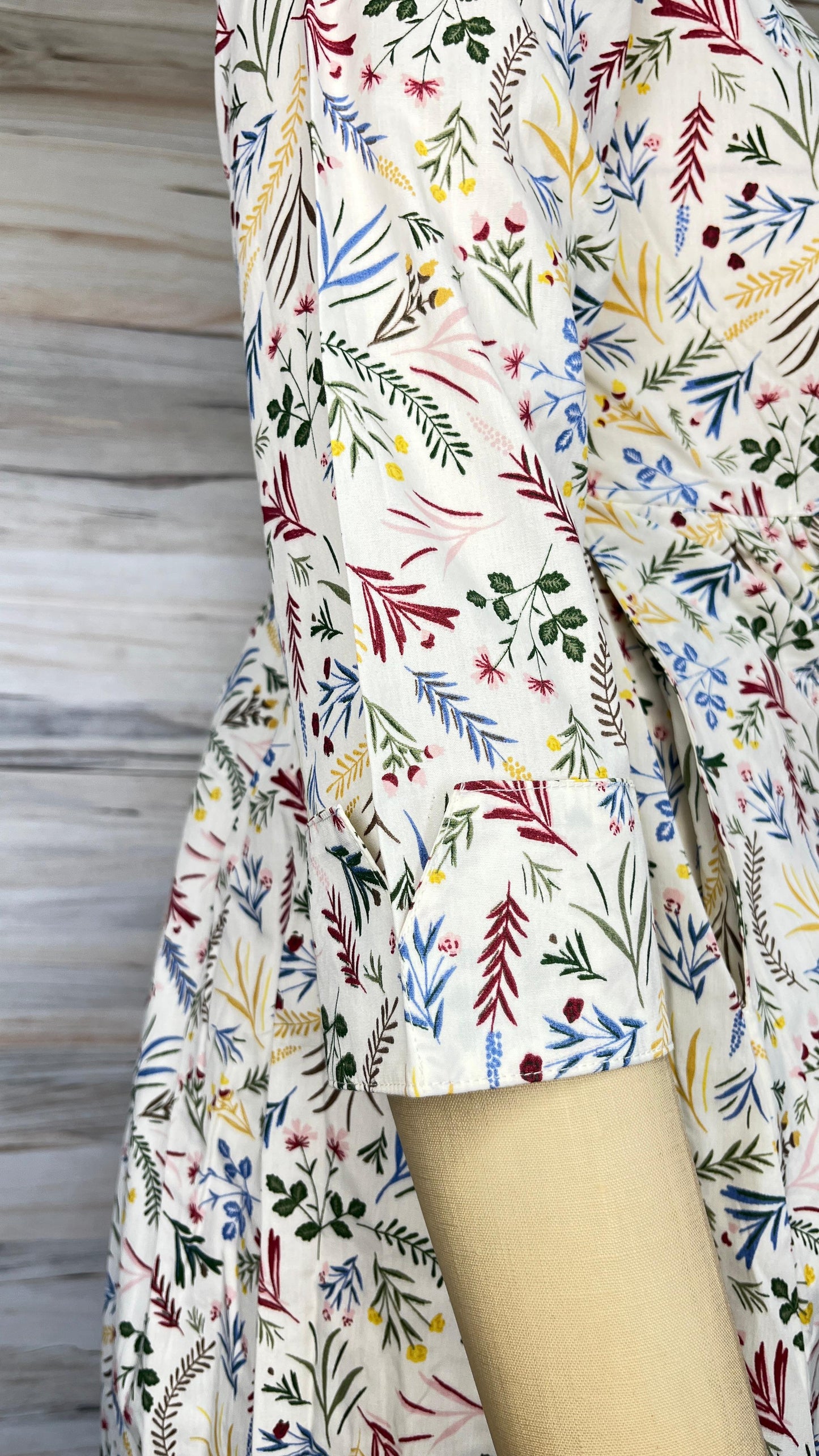 Ivory Floral Maxi Dress