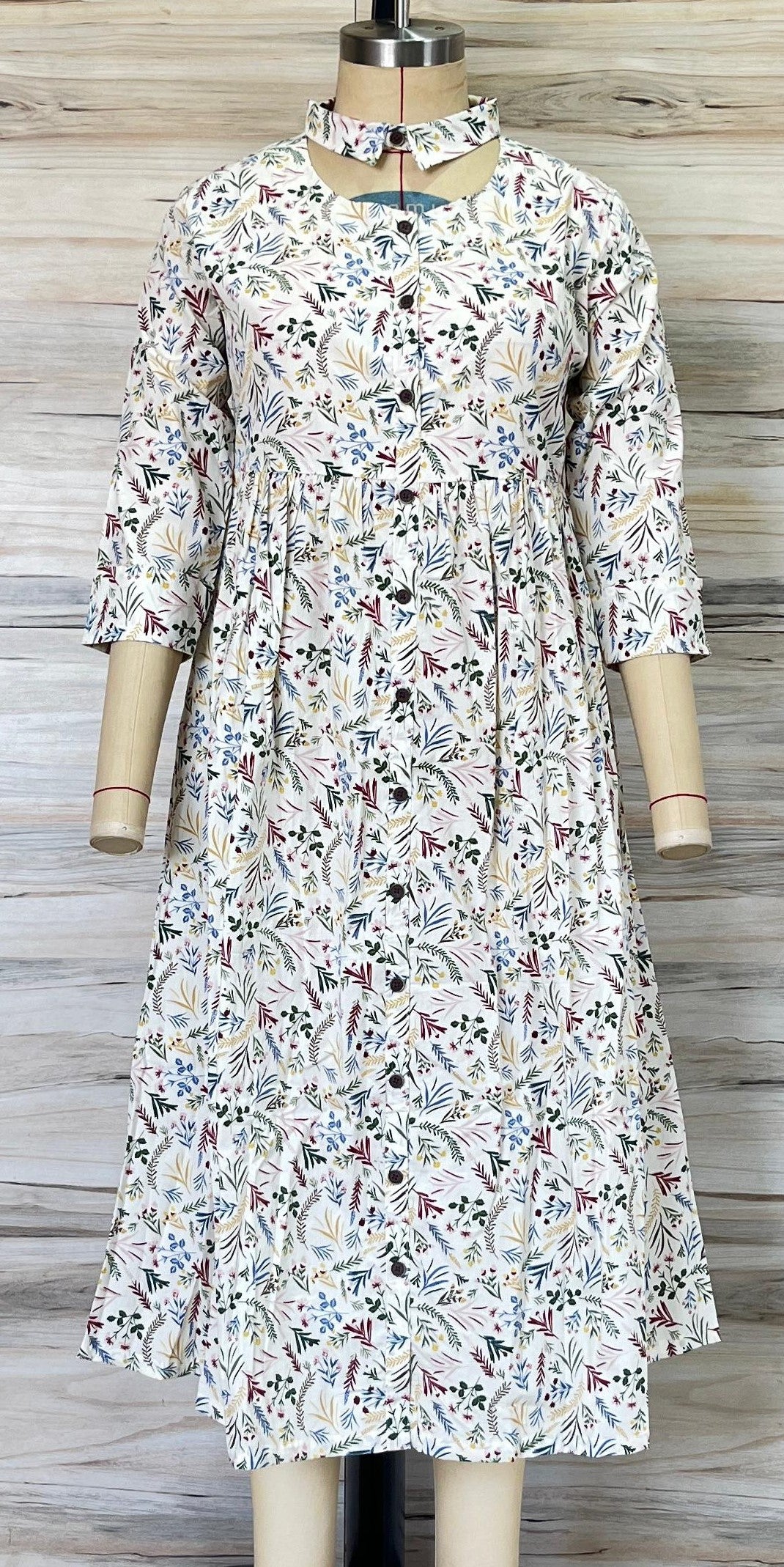 Ivory Floral Maxi Dress