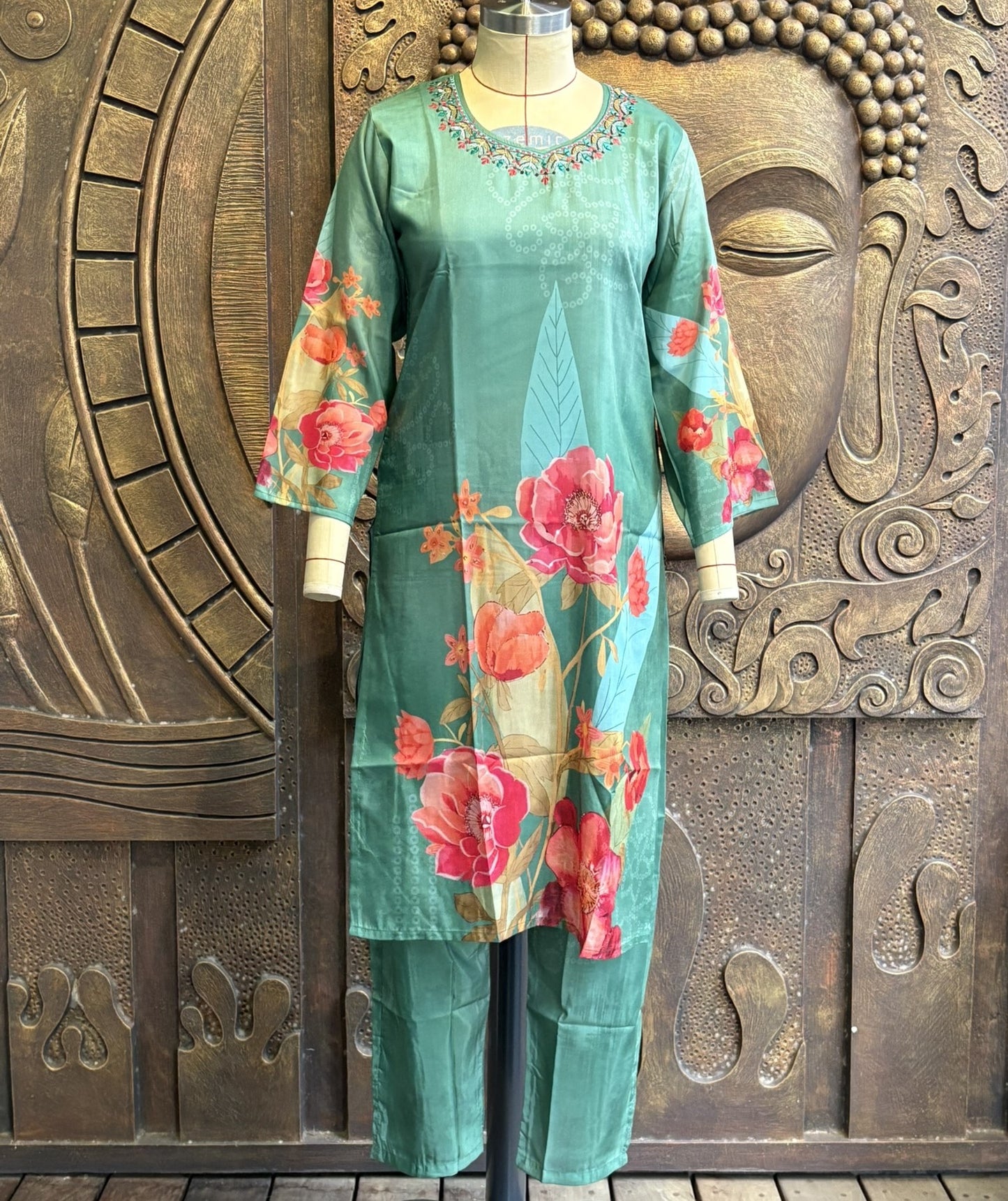 Teal Bloom Coord Set - Gajal