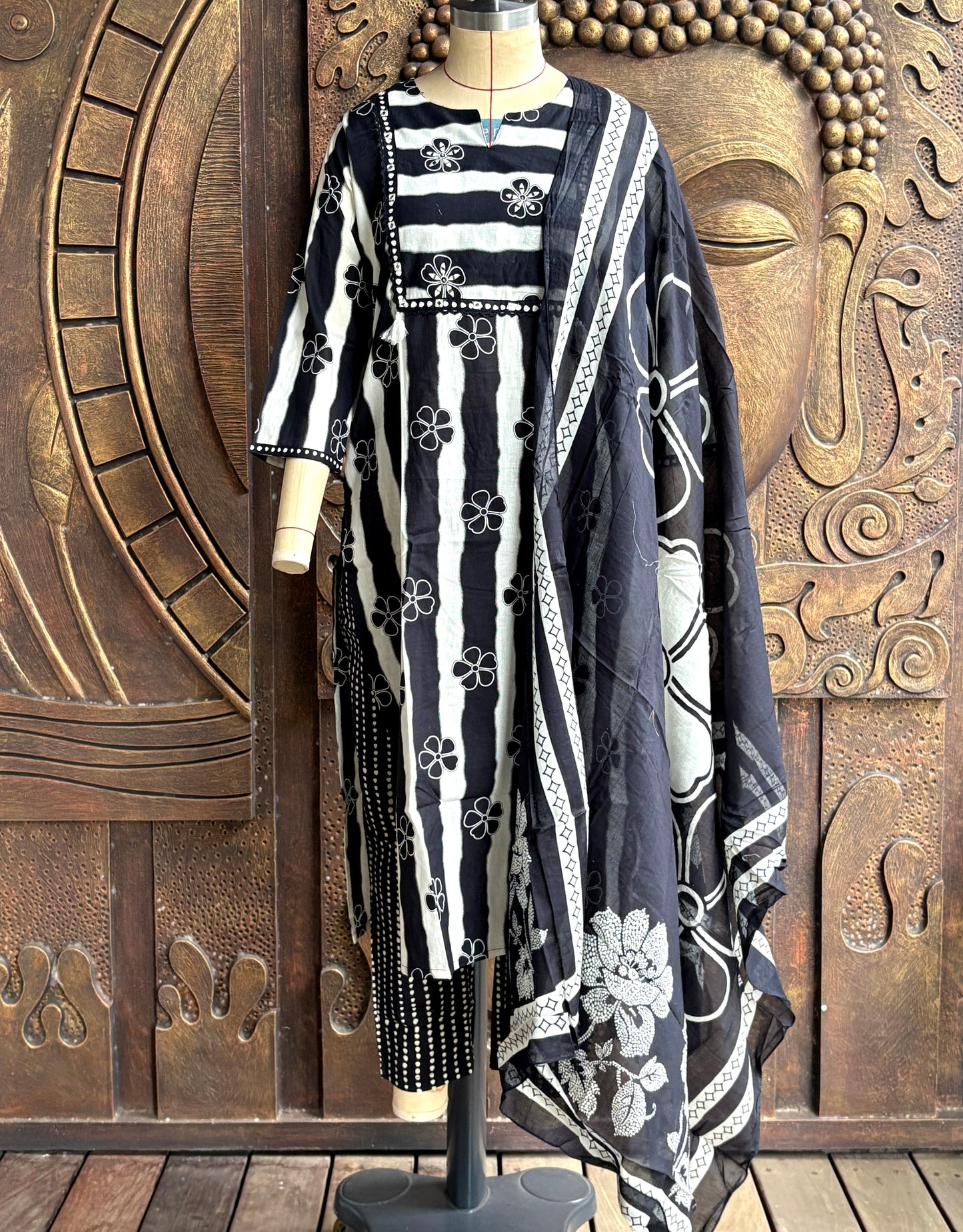 Black Striped Suit Set