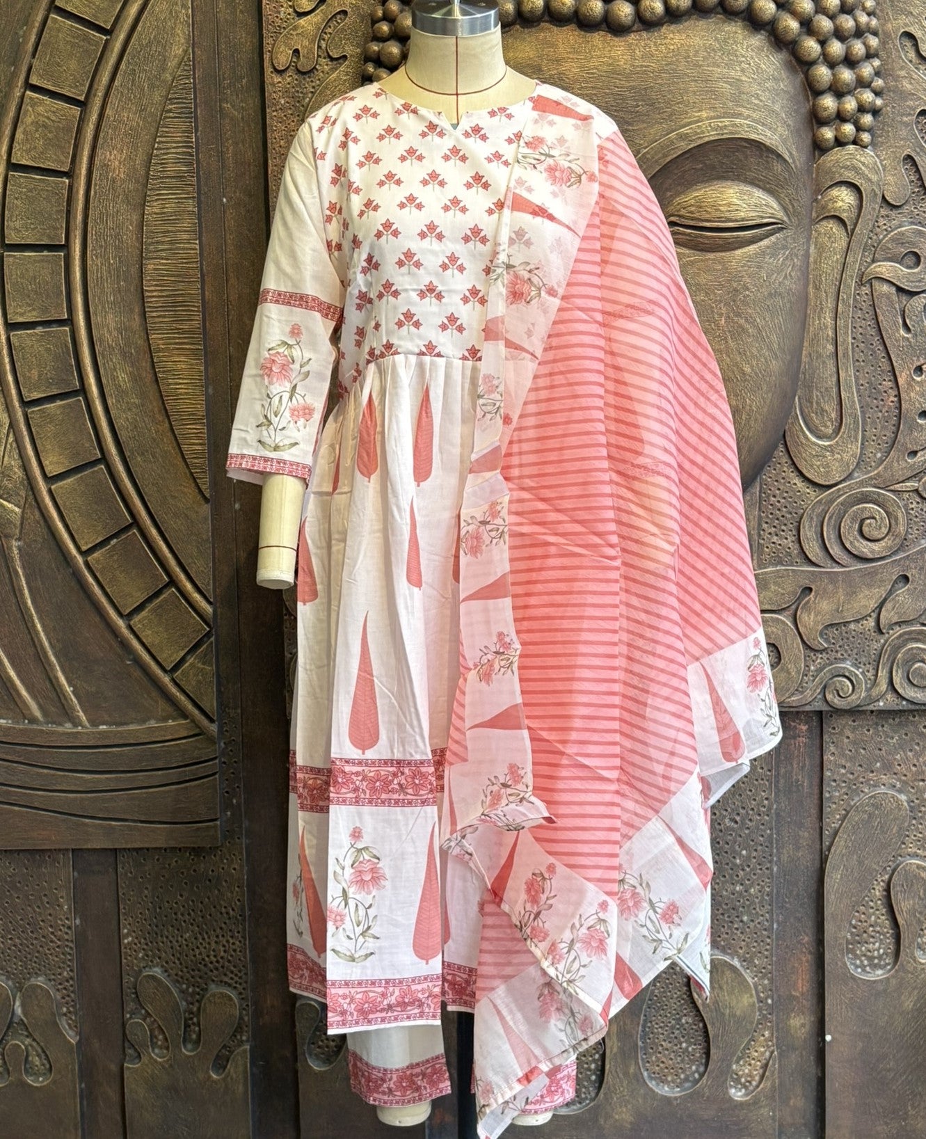 Ivory Pine Bloom Anarkali Set
