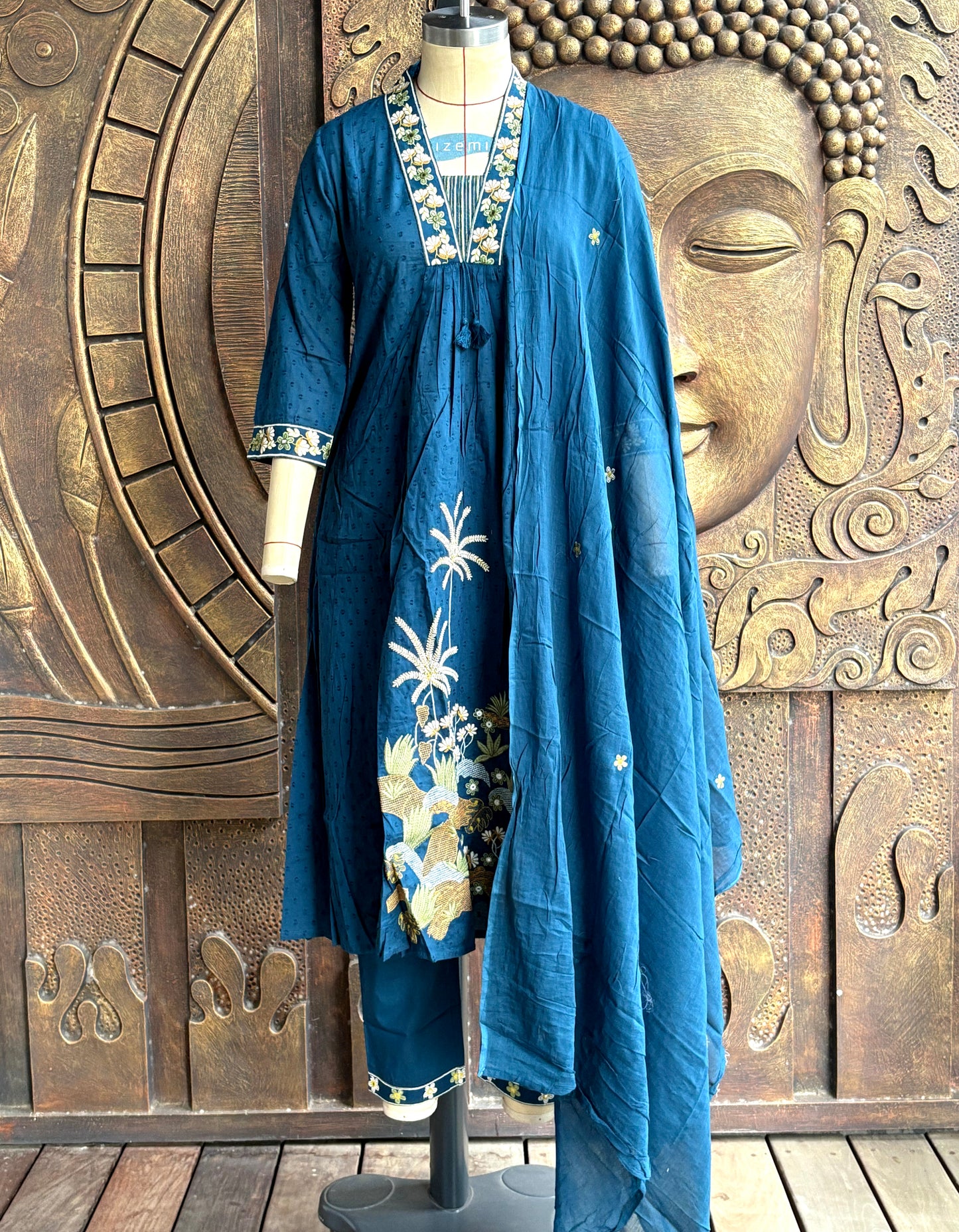 Prussian Midnight Bloom Suit Set