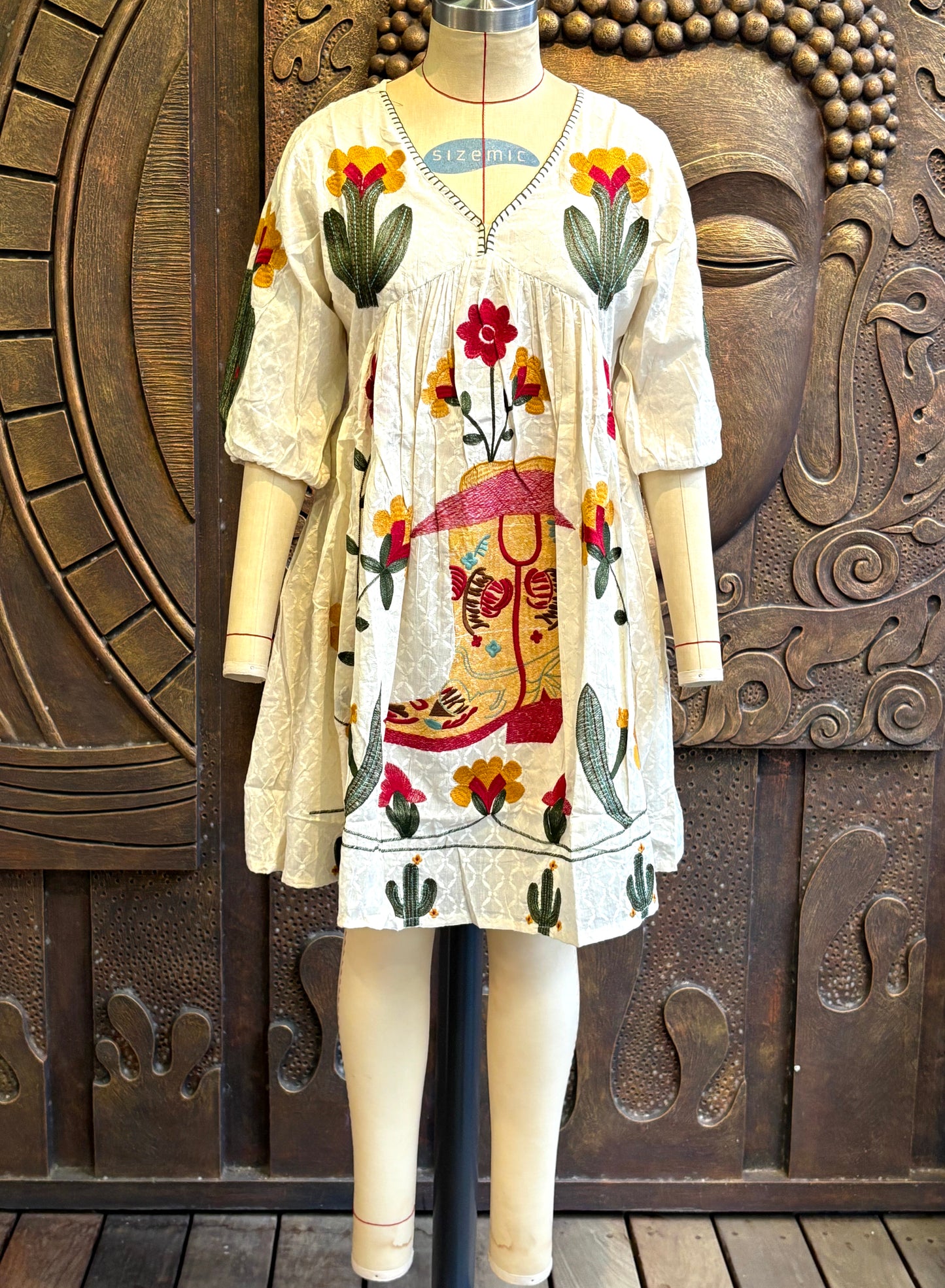 Ivory Folklore Tunic Dress