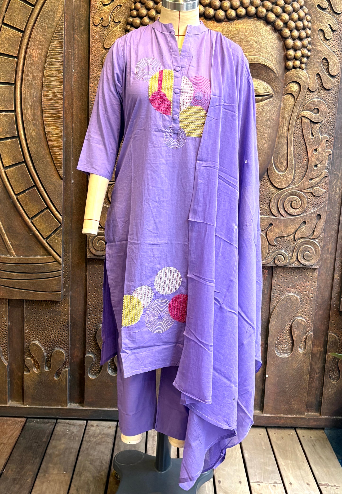Lavender Abstract Suit Set