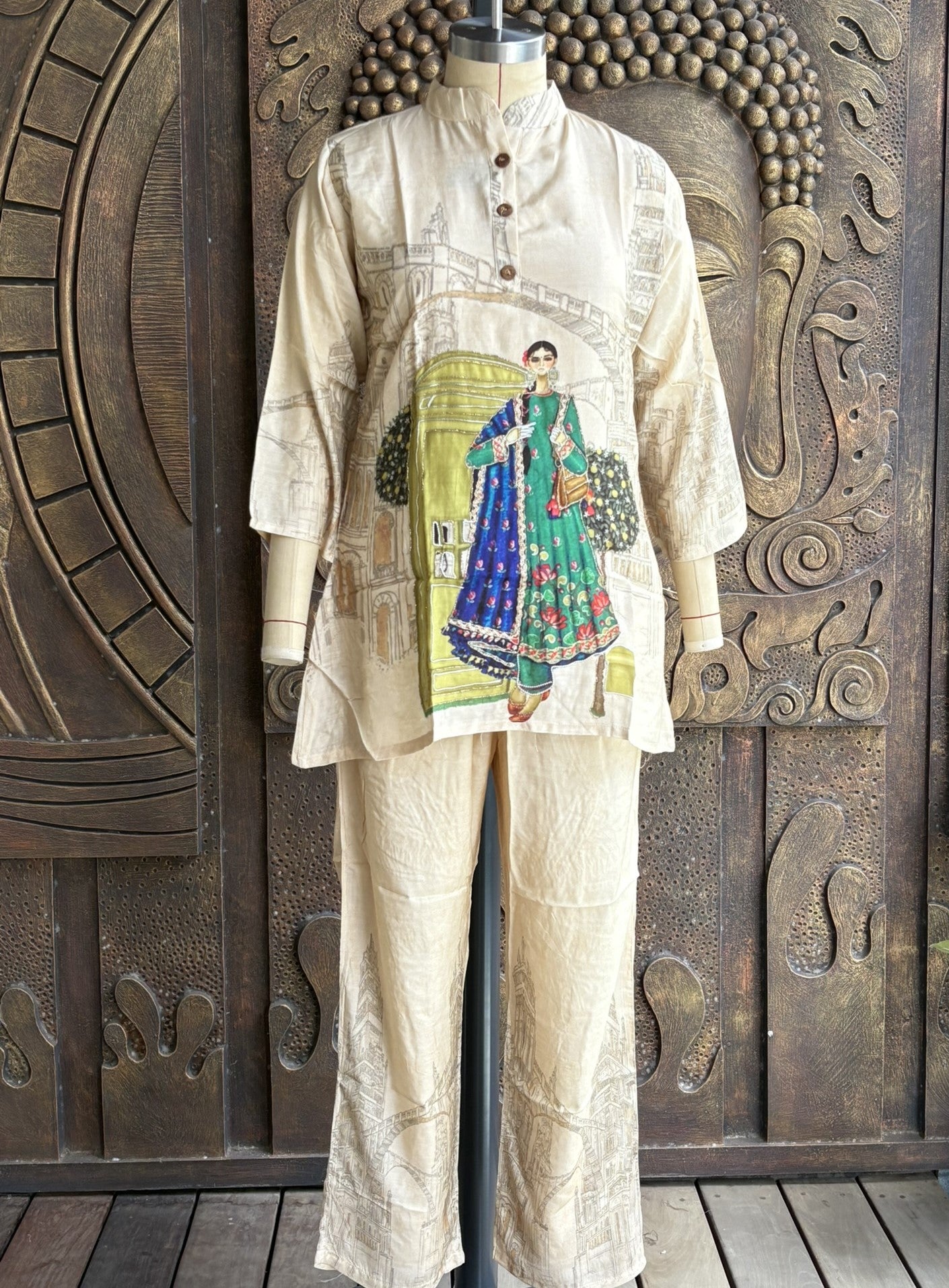 Beige Maiden Coord Set