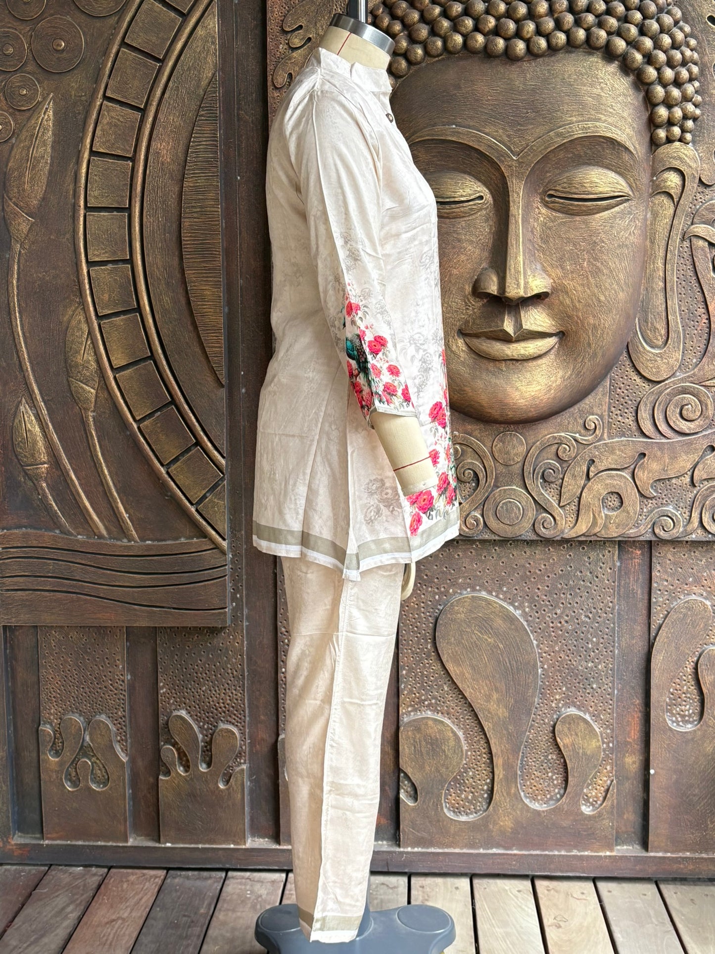 White Peacock Coord Set