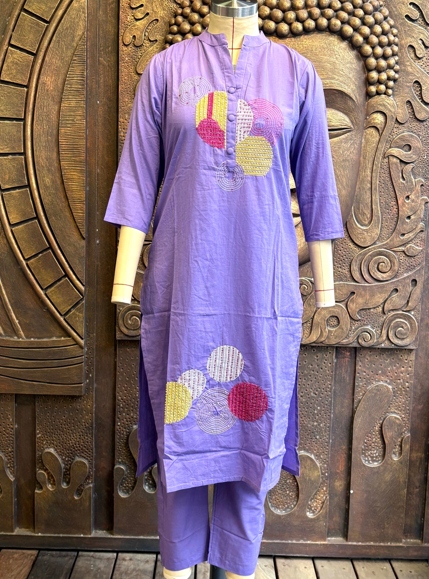 Lavender Abstract Suit Set