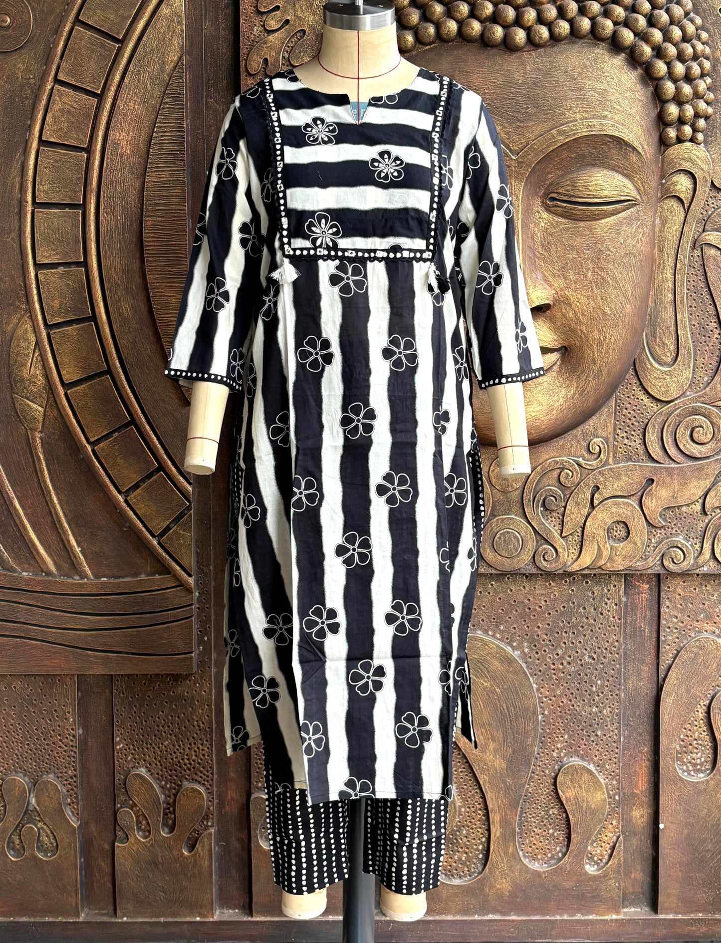 Black Striped Suit Set