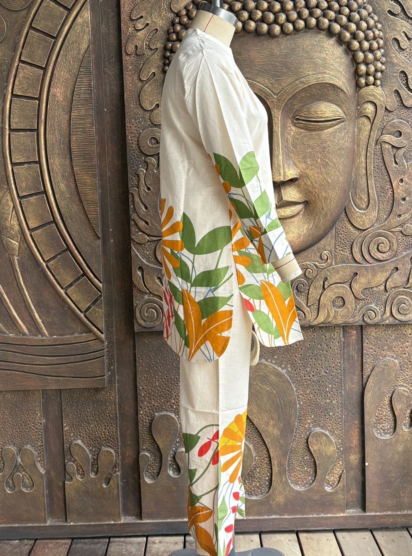 Cream White Botanical Coord set