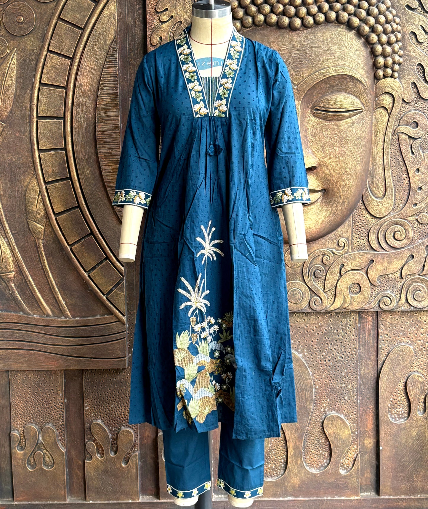 Prussian Midnight Bloom Suit Set