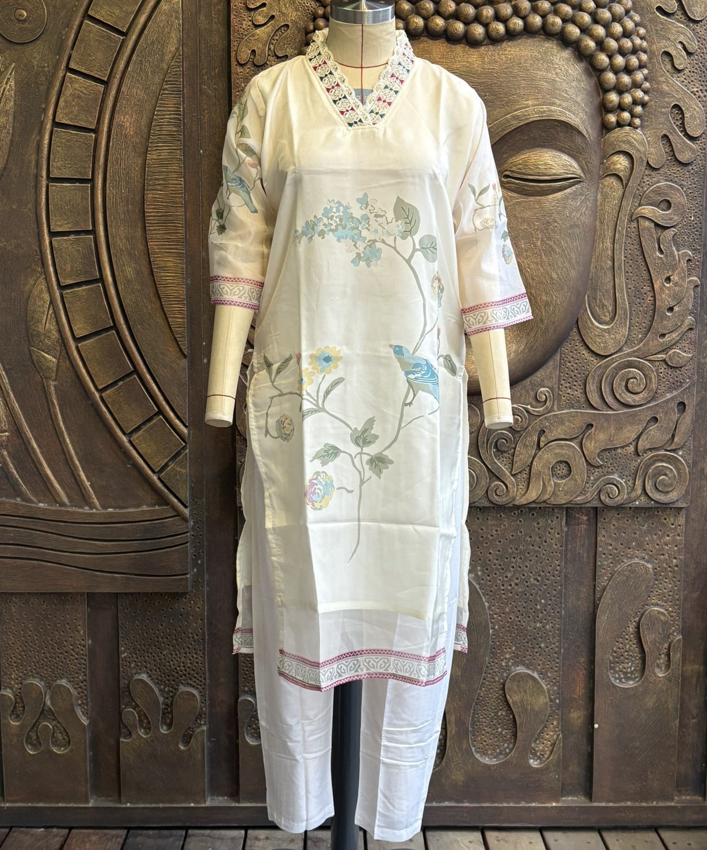 Ivory Garden Kurti Set