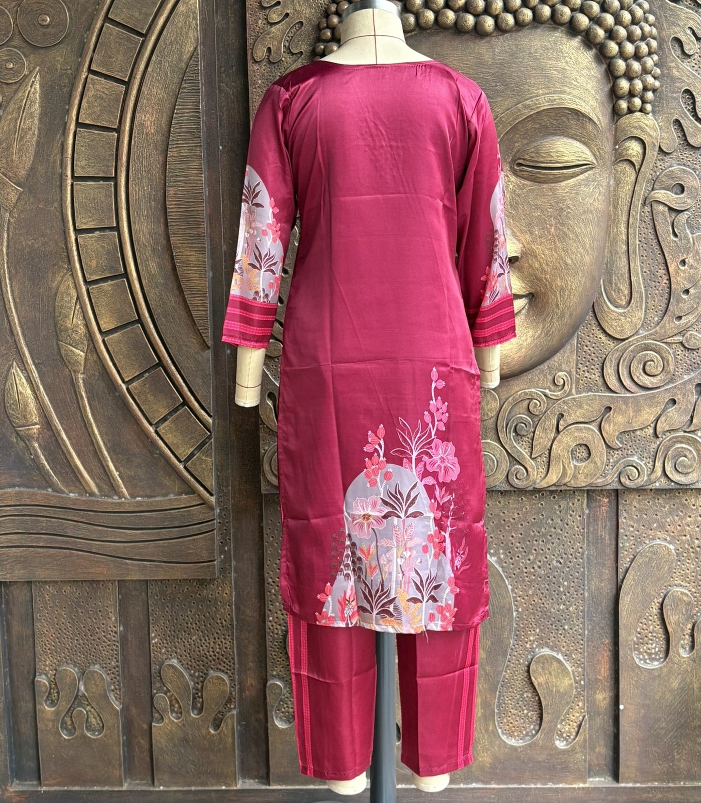Crimson Blossom Suit Set