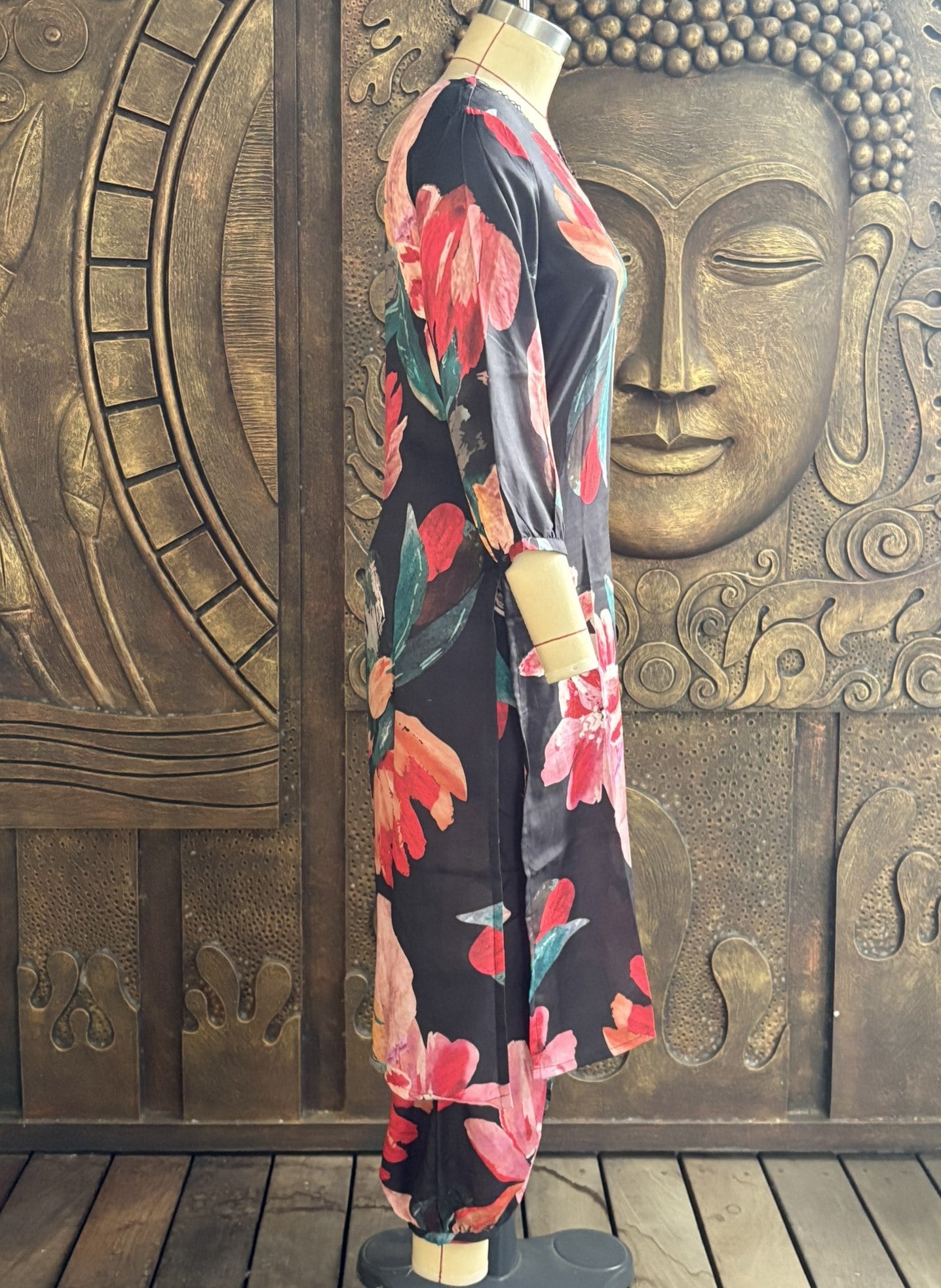 Noir Bloom Dress Suit Set