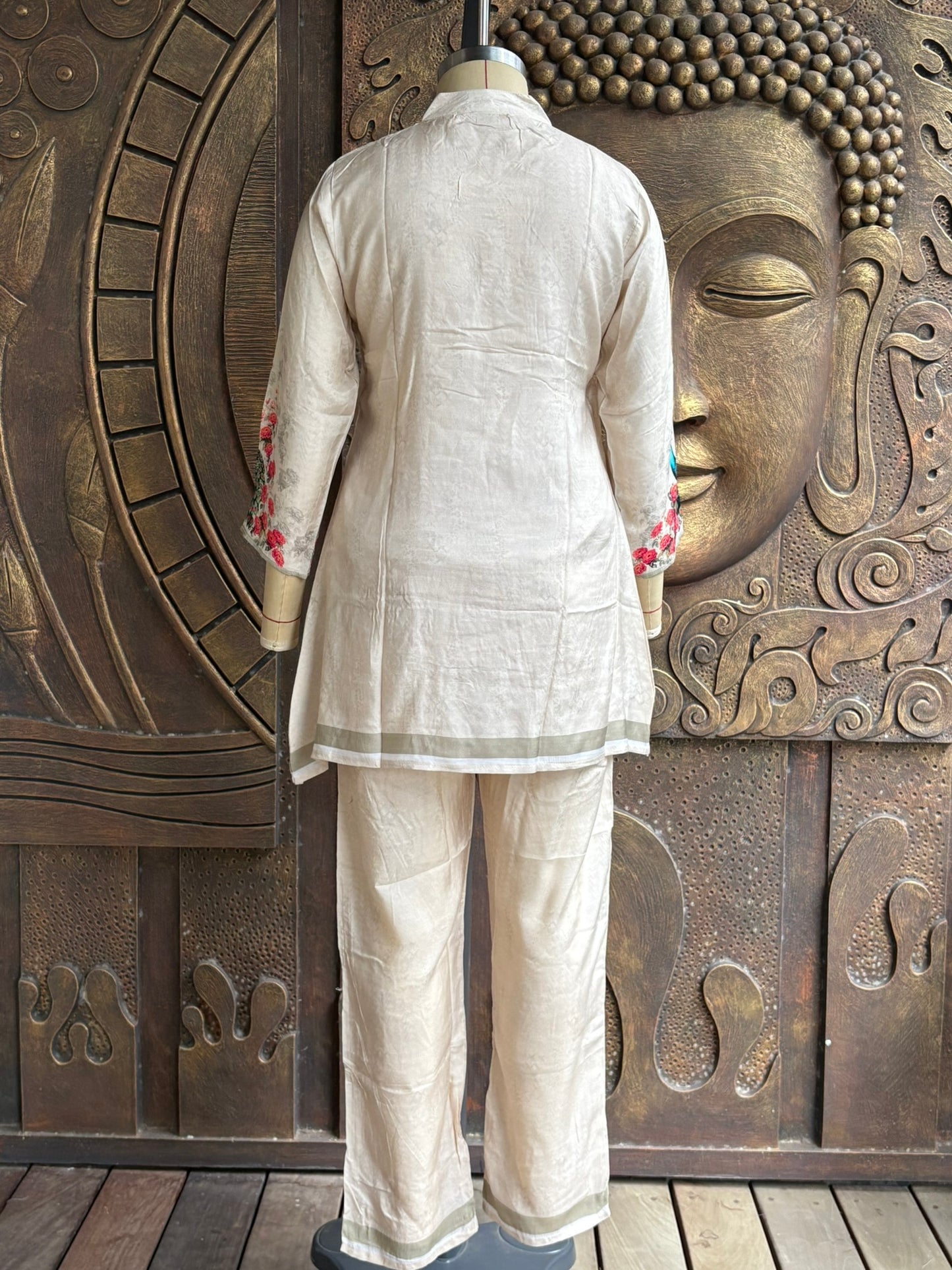 White Peacock Coord Set