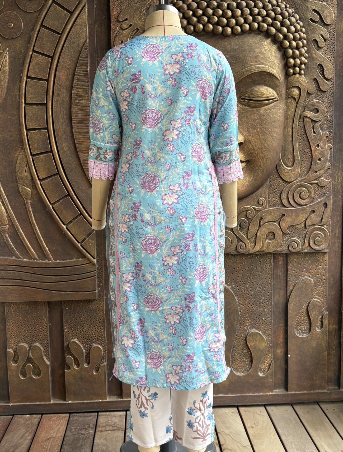 Blue Breeze Kurtha Suit Set