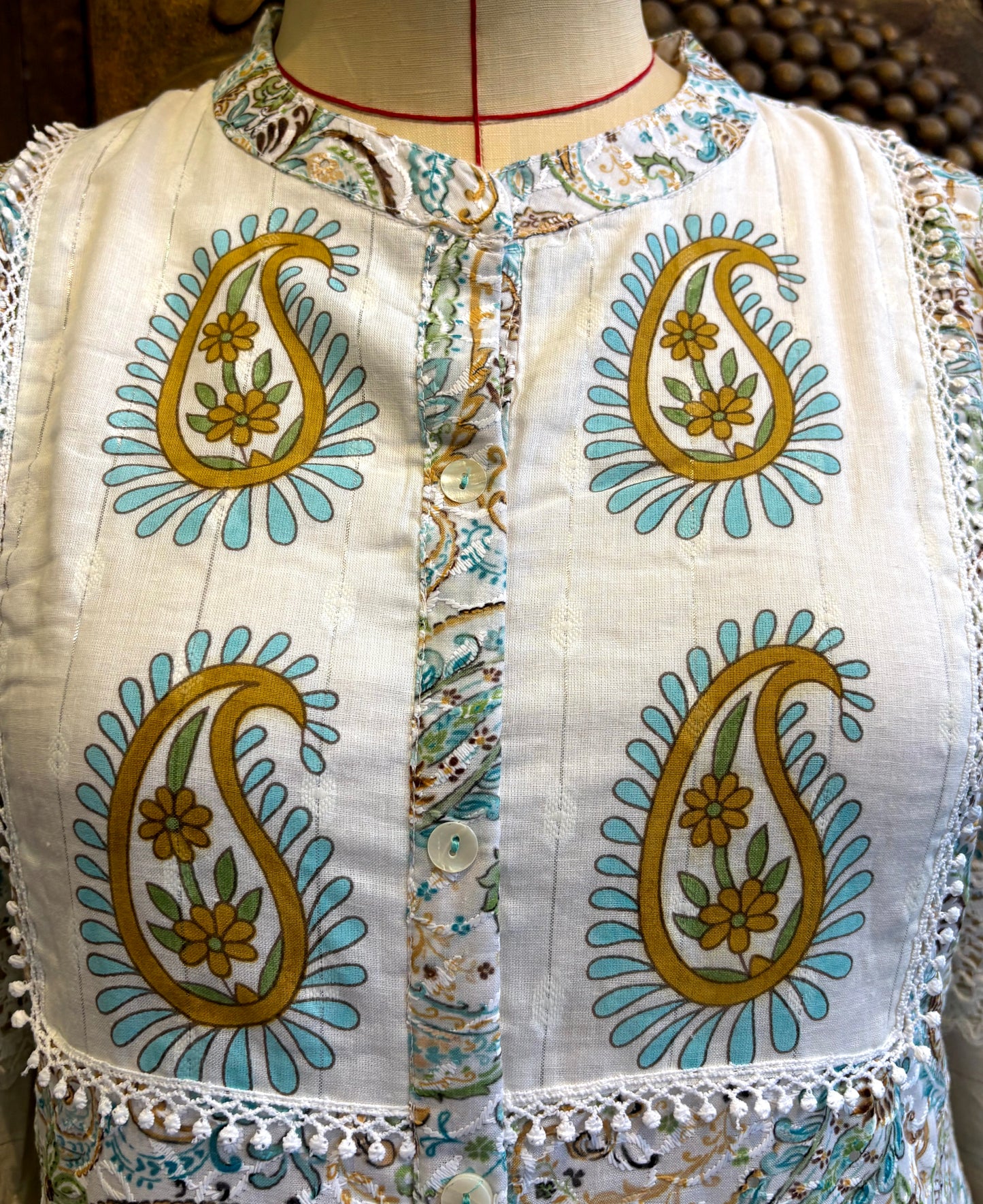 Ivory Paisley Tunic Dress