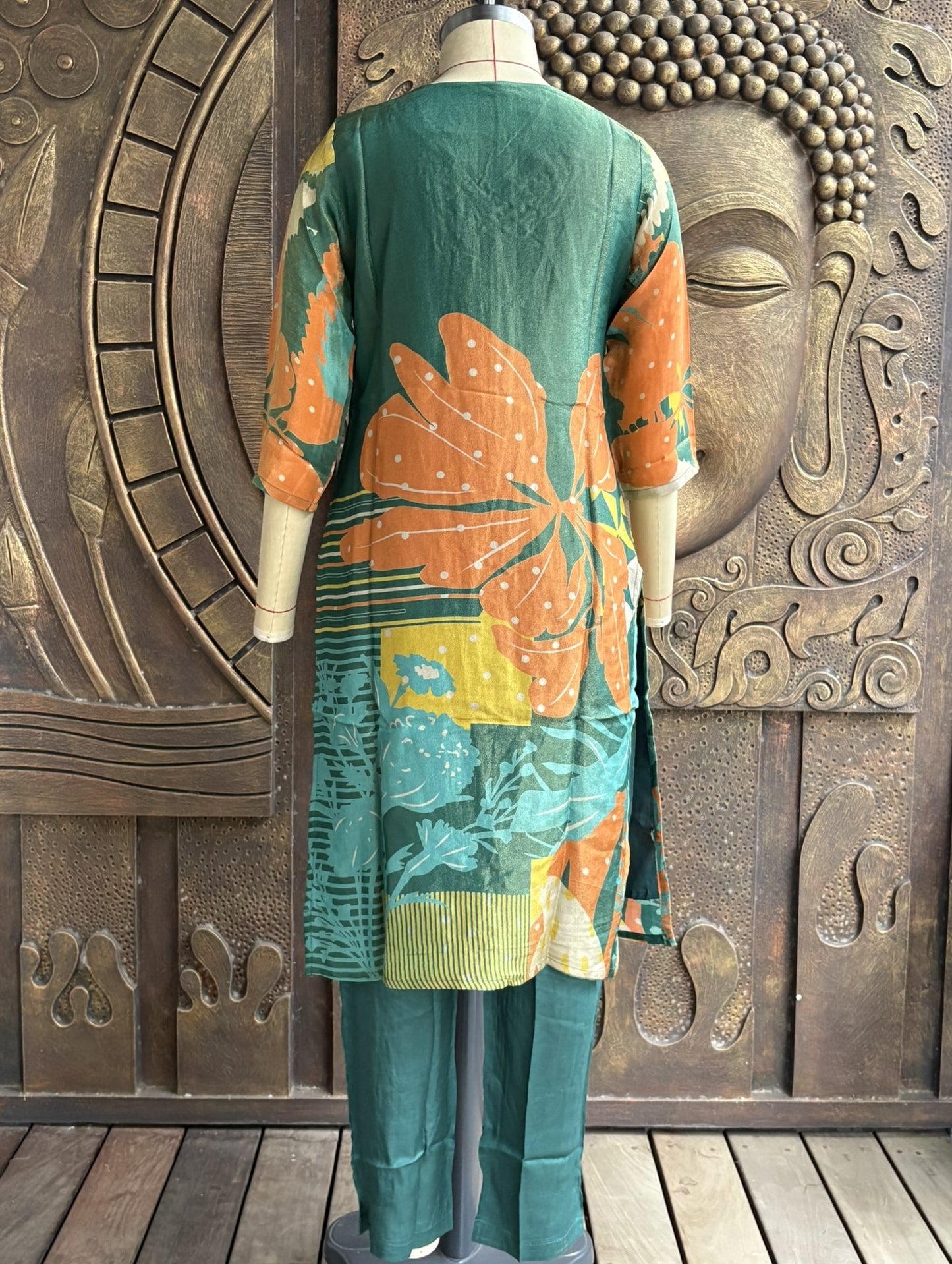 Green Floral Suit Set