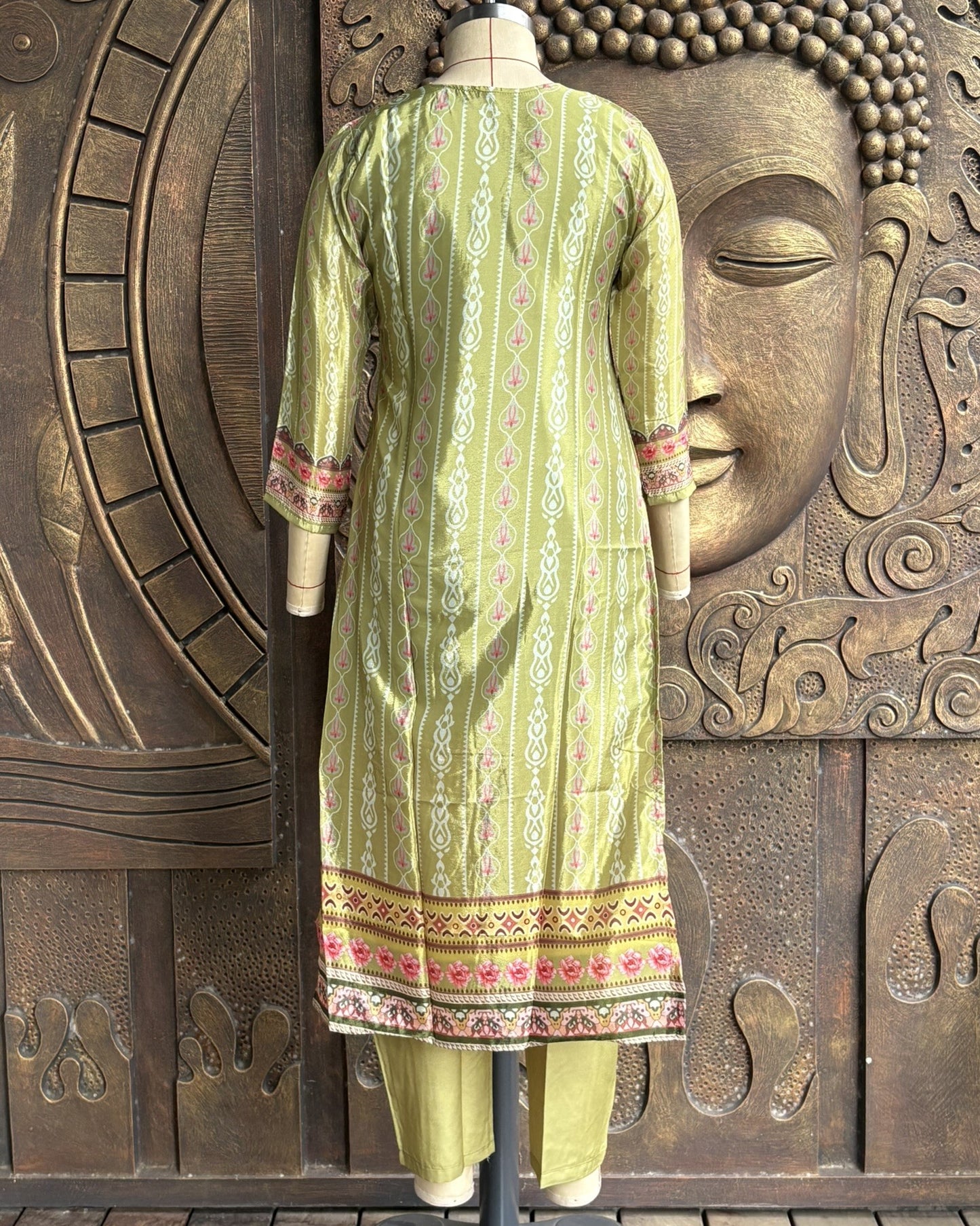 Olive Bloom Kurthi Set