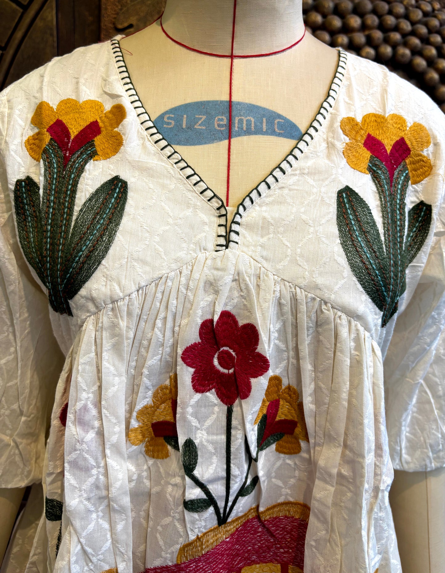 Ivory Folklore Tunic Dress